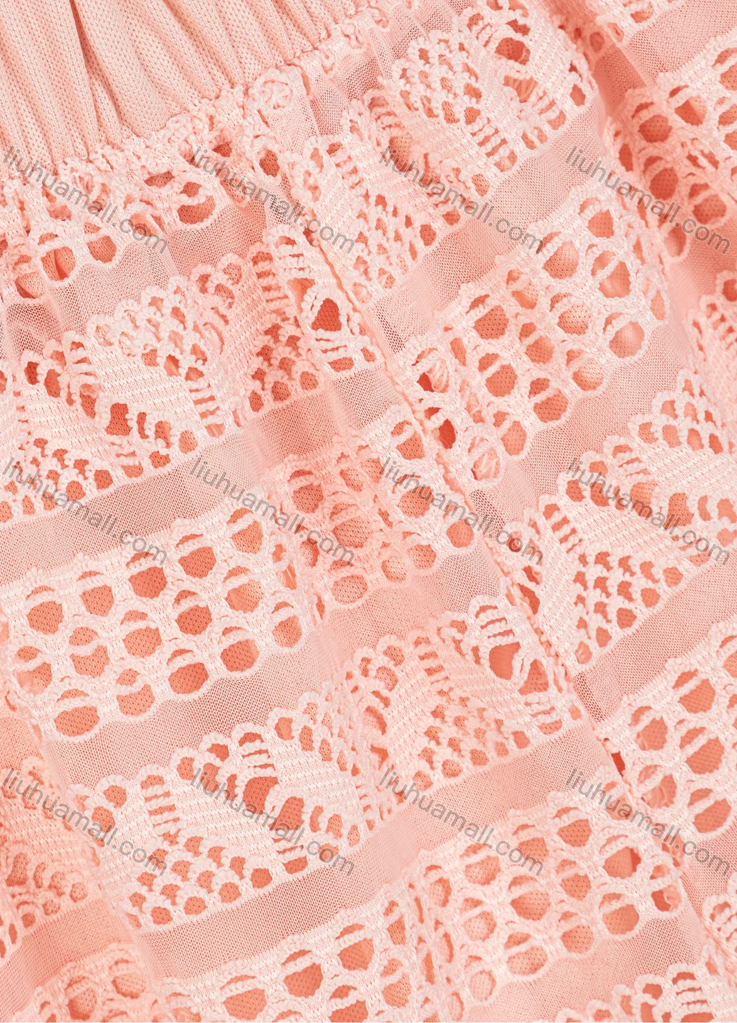 Wholesale Women's Elastic Waist Chevron Crochet Embroidery Lace Hollow Out Plain Shorts - Liuhuamall