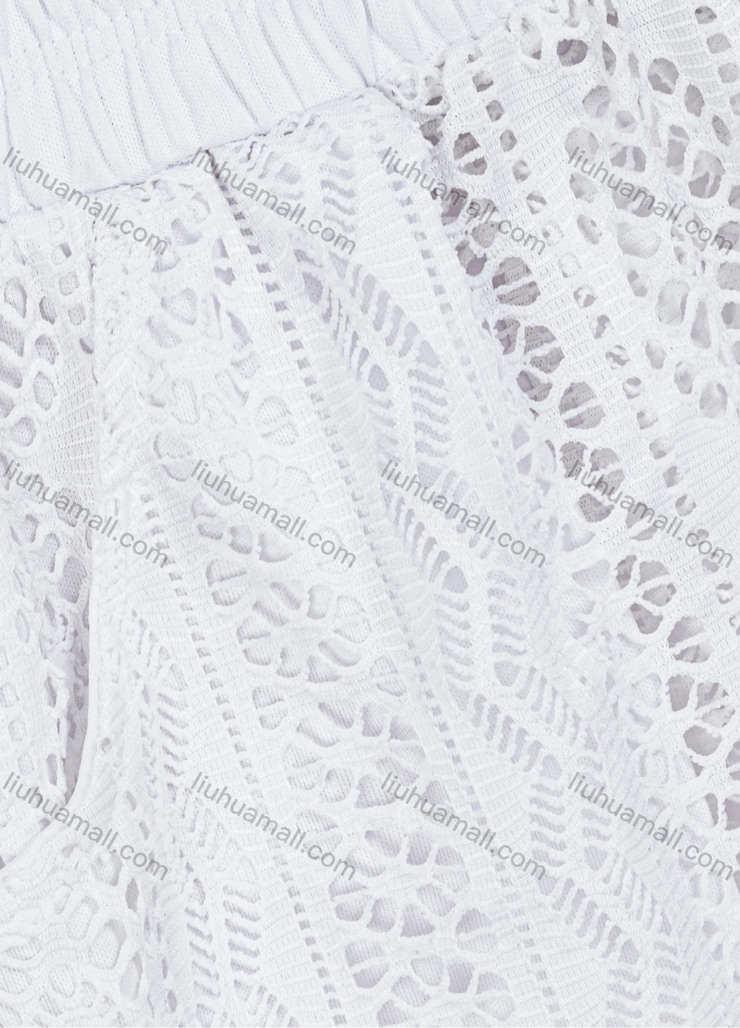 Wholesale Women's Vacation Embroidery Lace Hollow Out Plain Elastic Waist Shorts - Liuhuamall