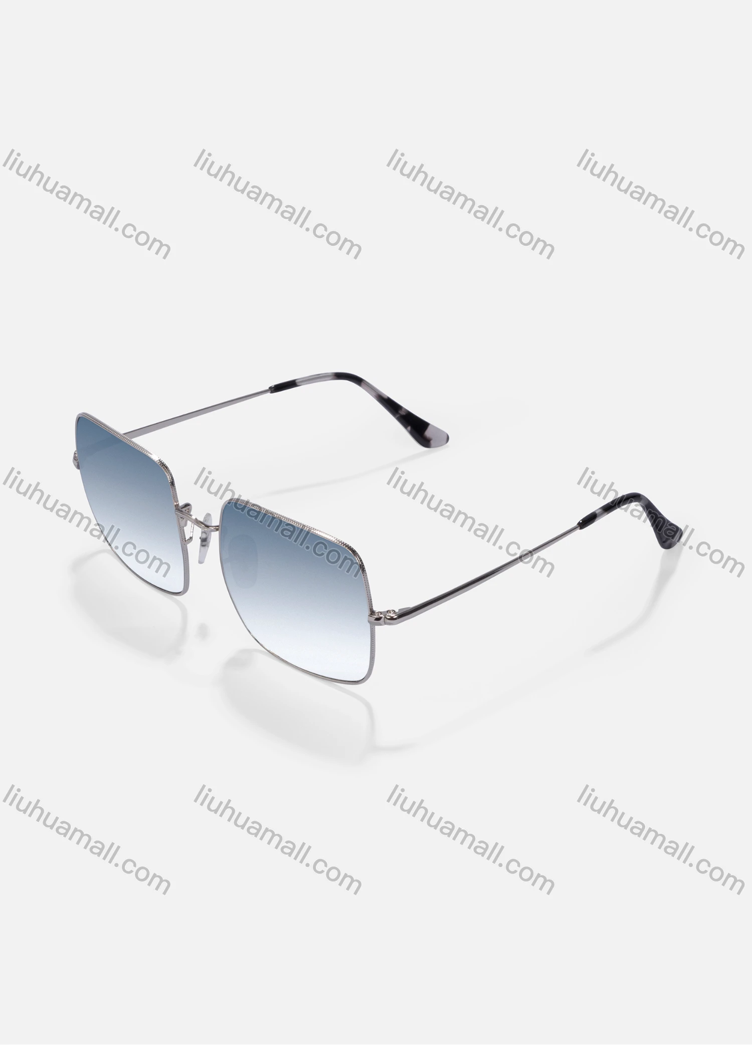 Wholesale Classic Metal Square Frame Ombre Lenses Sunglasses - Liuhuamall