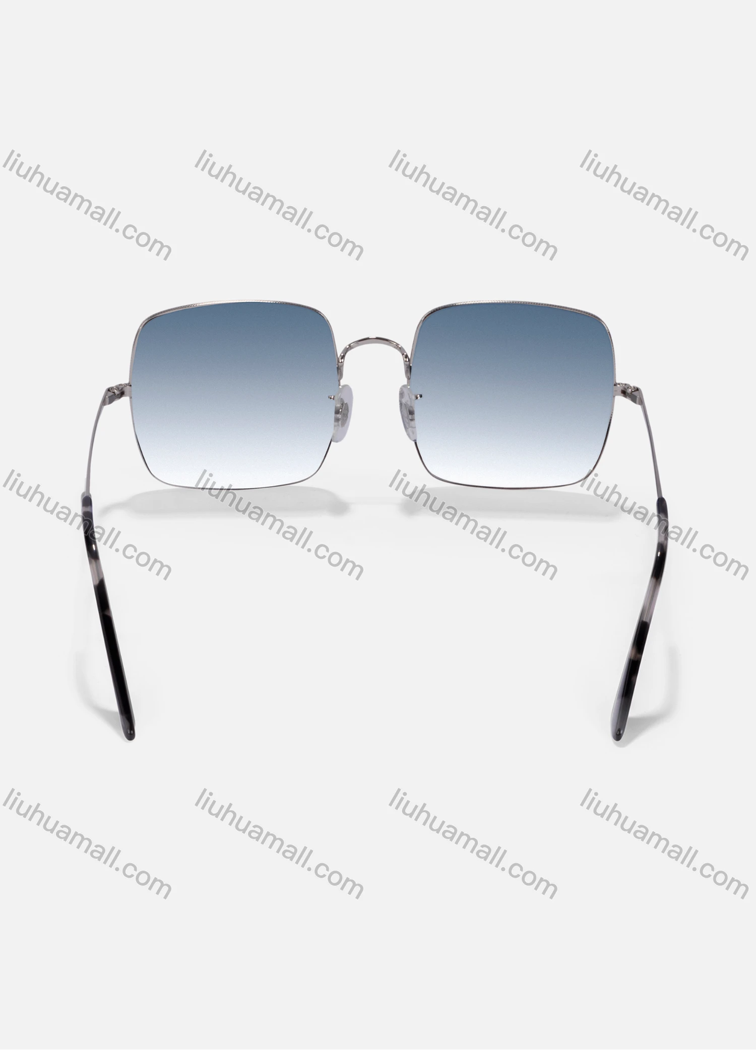 Wholesale Classic Metal Square Frame Ombre Lenses Sunglasses - Liuhuamall