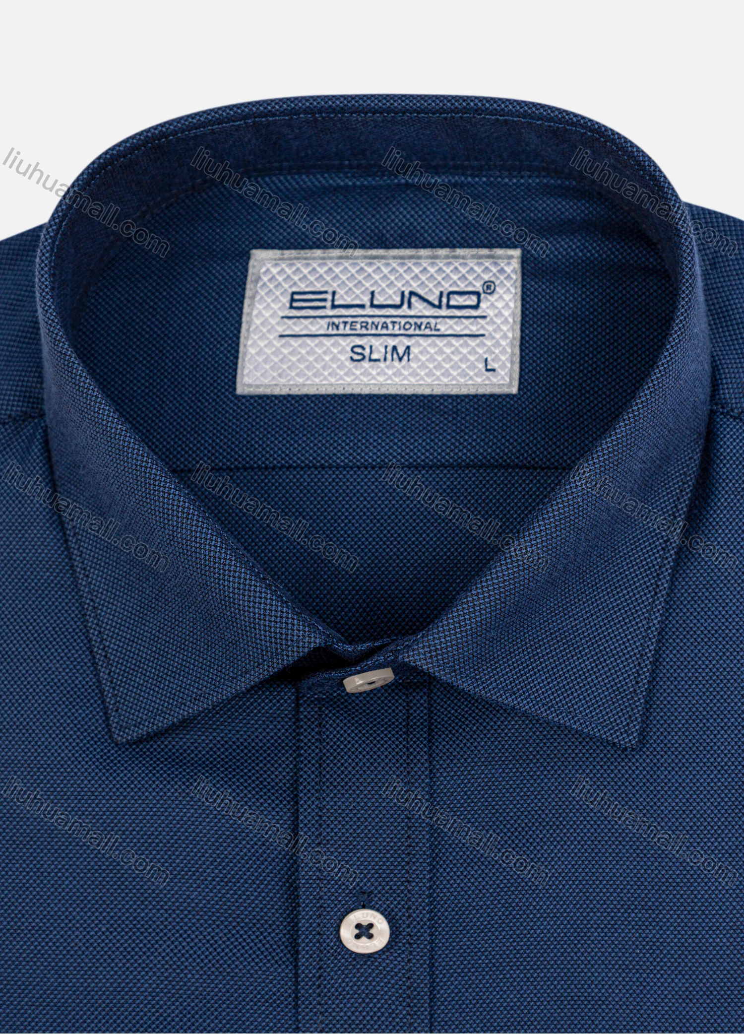 Wholesale Men's Formal Plain Collared Long Sleeve Button Down Shirts - Liuhuamall