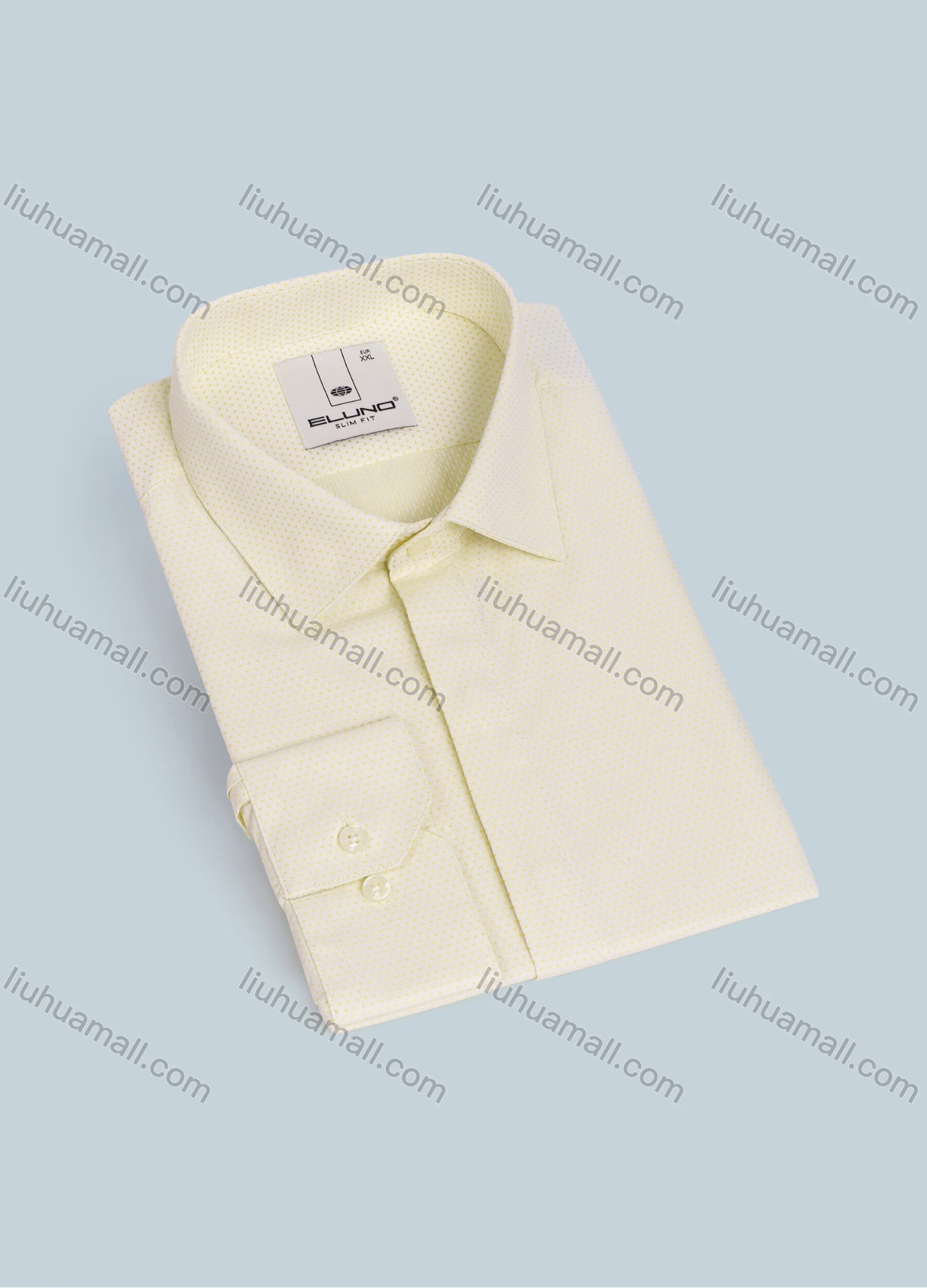 Wholesale Men's Formal Collared Long Sleeve Plain Button Down Shirt - Liuhuamall