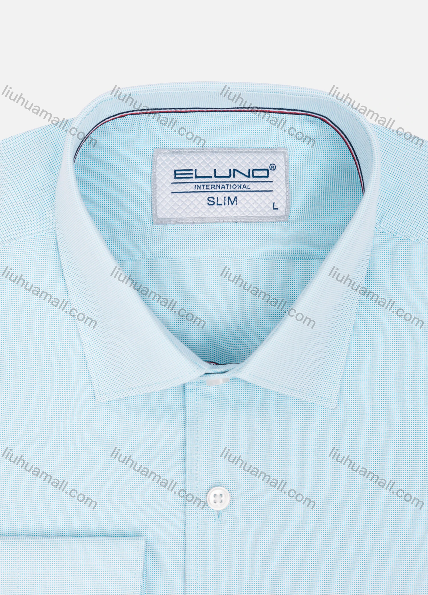 Wholesale Men's Formal Collared Long Sleeve Button Down Plain Dress Shirt - Liuhuamall