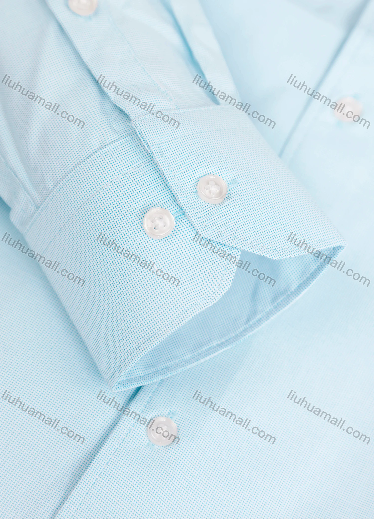 Wholesale Men's Formal Collared Long Sleeve Button Down Plain Dress Shirt - Liuhuamall