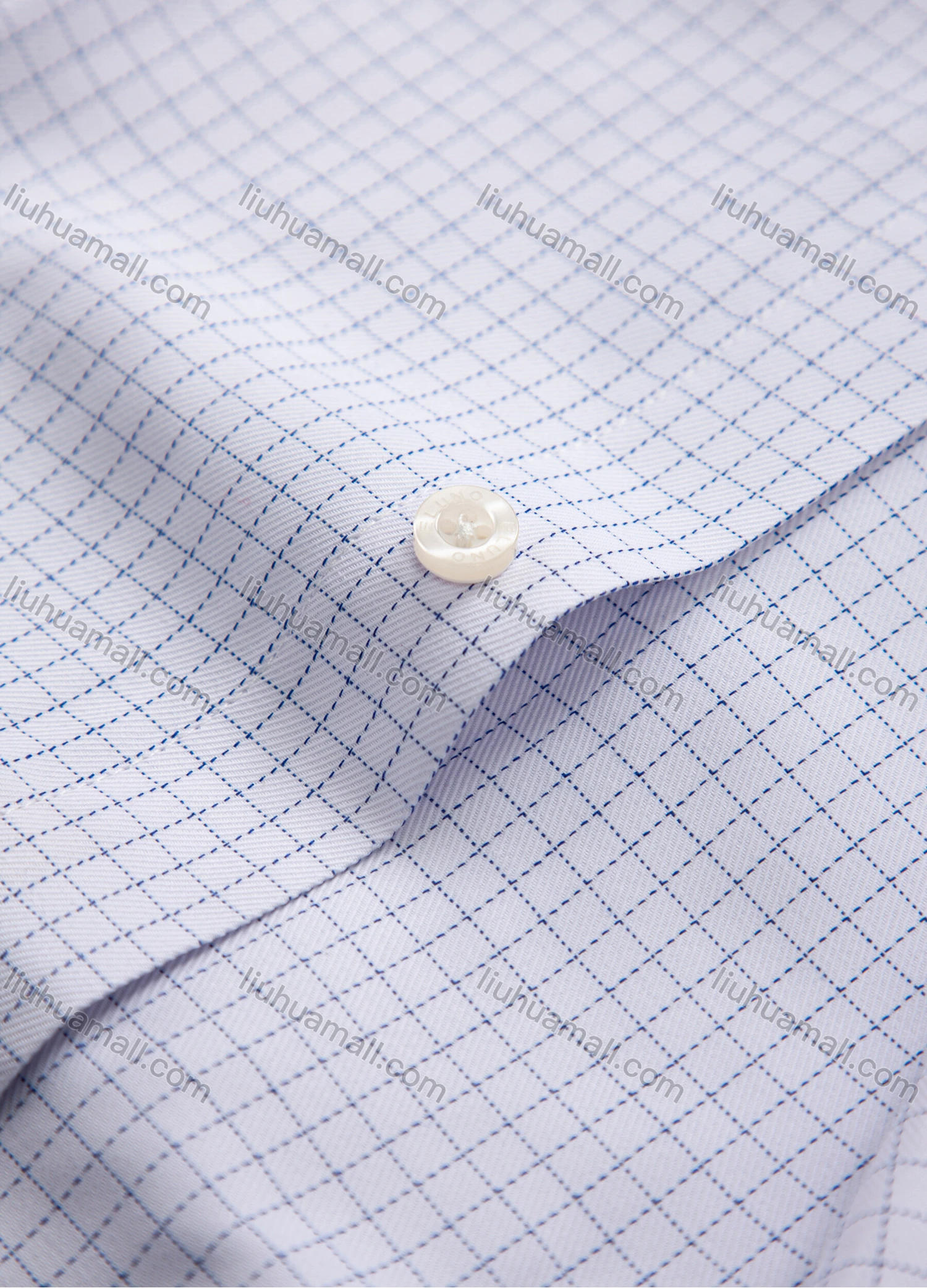 Wholesale Men's Formal Plaid Collared Long Sleeve Button Down Dress Shirts - Liuhuamall