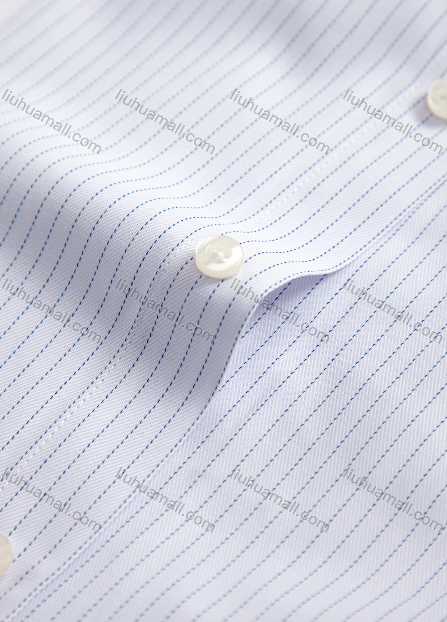 Wholesale Men's Formal Collared Long Sleeve Button Down Striped Shirts - Liuhuamall