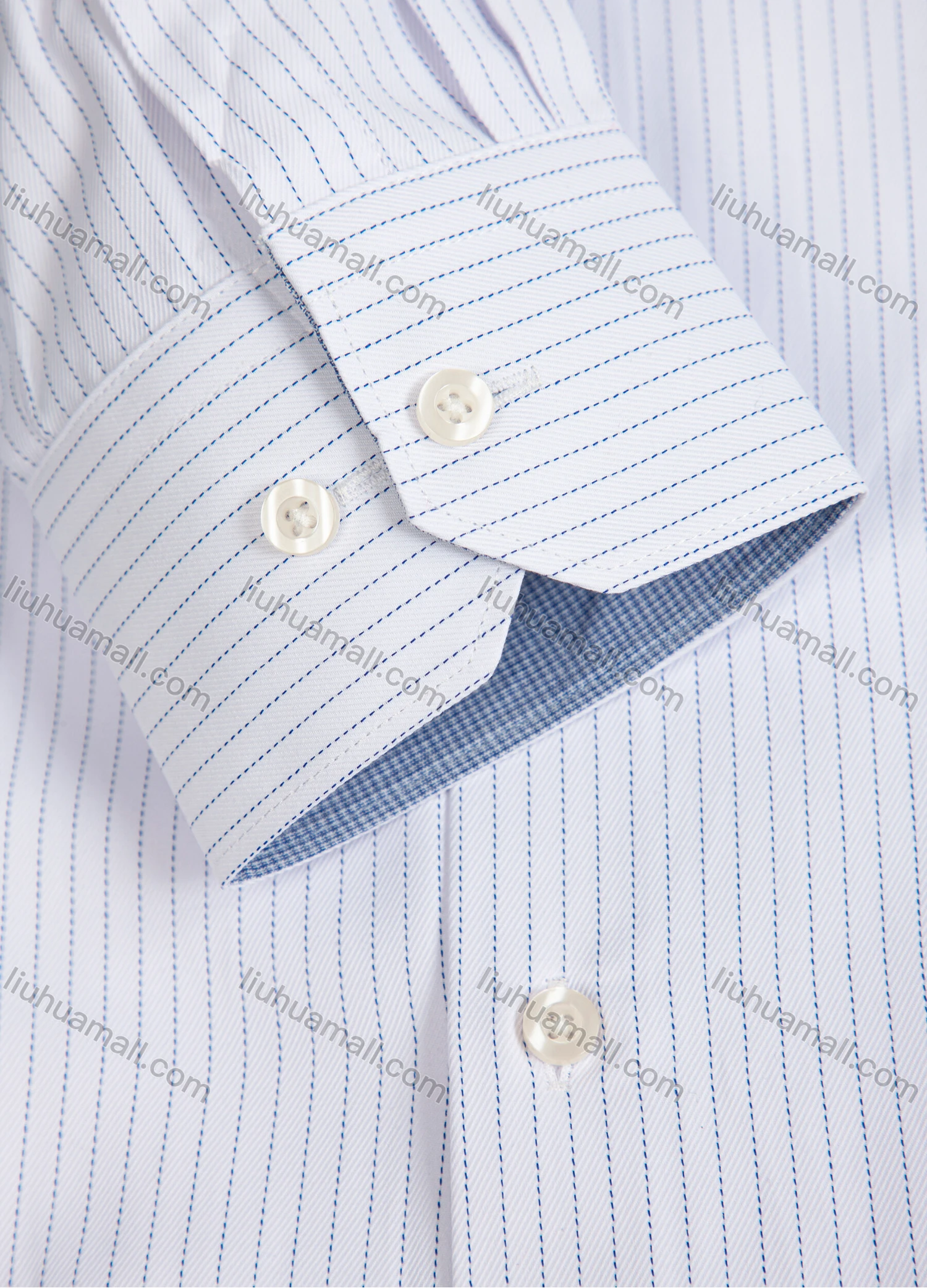 Wholesale Men's Formal Collared Long Sleeve Button Down Striped Shirts - Liuhuamall