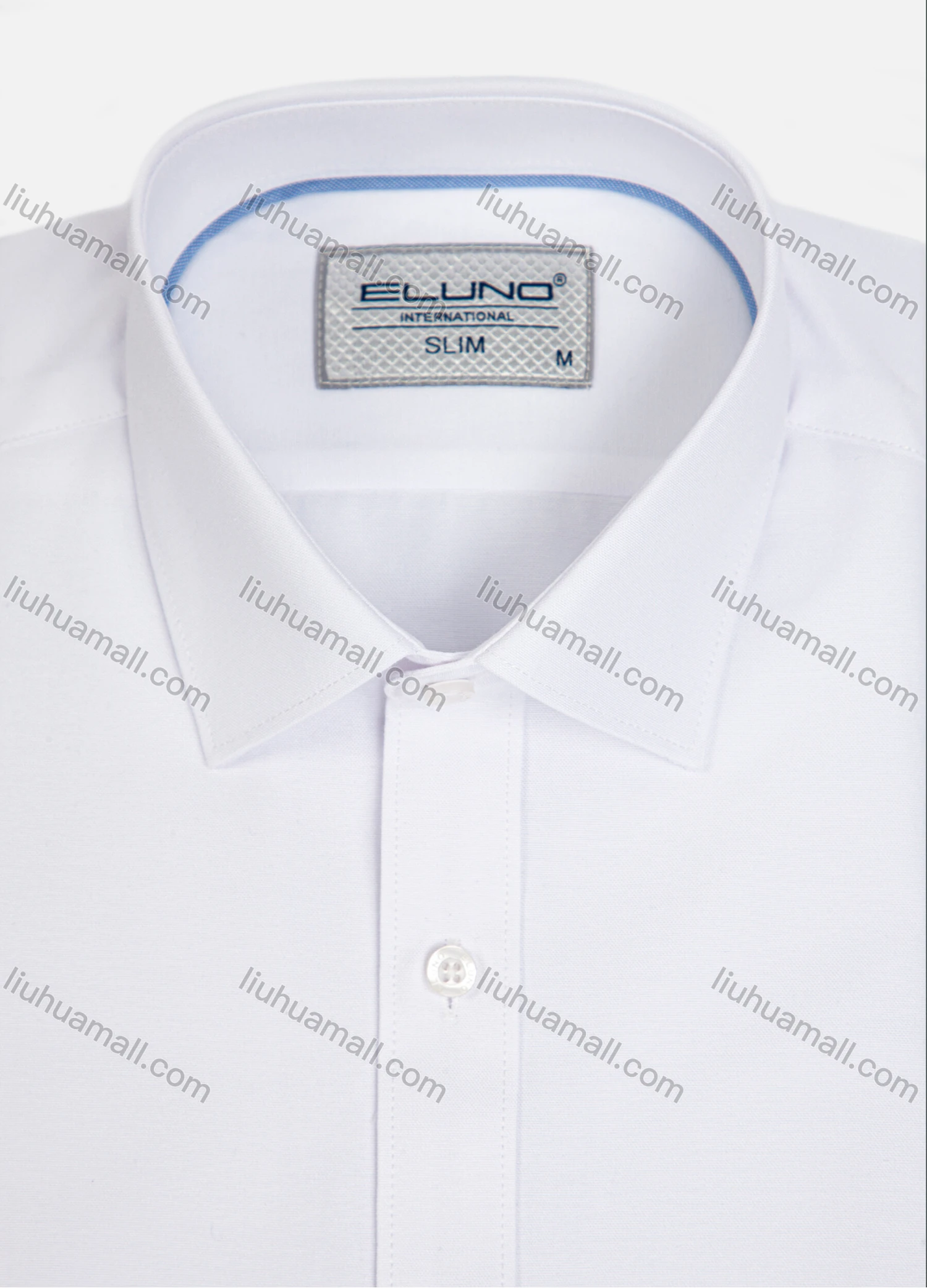 Wholesale Men's Formal Plain Collared Long Sleeve Button Down Dress Shirts - Liuhuamall