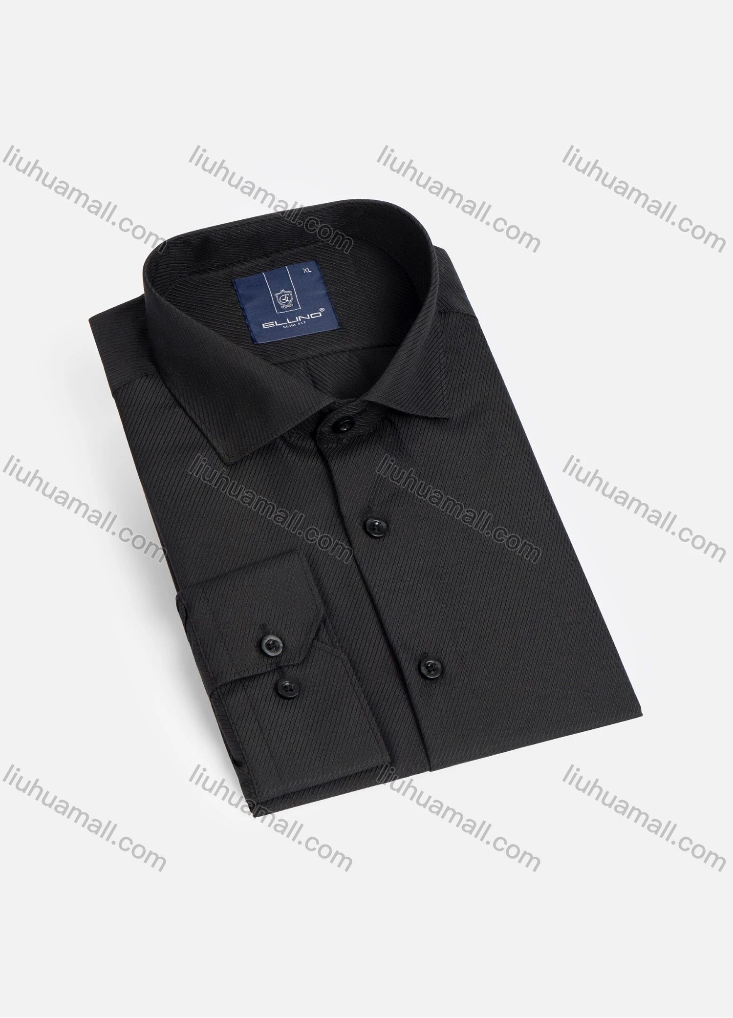 Wholesale Men's Casual Long Sleeve Button Down Plain Dress Shirts - Liuhuamall