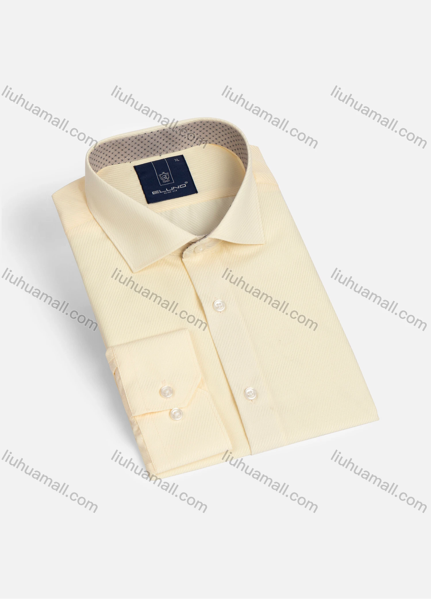 Wholesale Men's Formal Collared Long Sleeve Button Down Plain Shirts - Liuhuamall