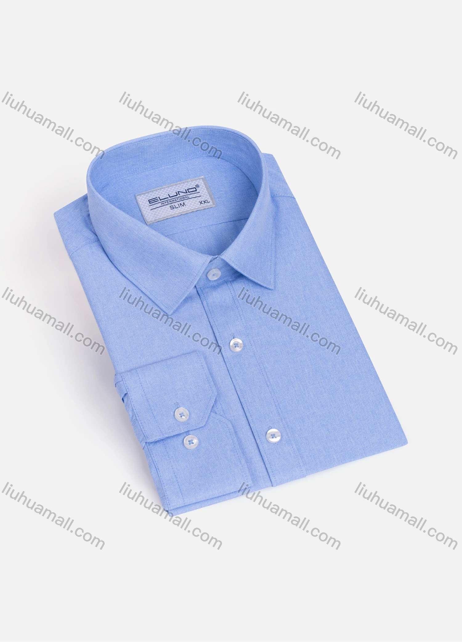 Wholesale Men's Formal Long Sleeve Button Down Plain Dress Shirts - Liuhuamall