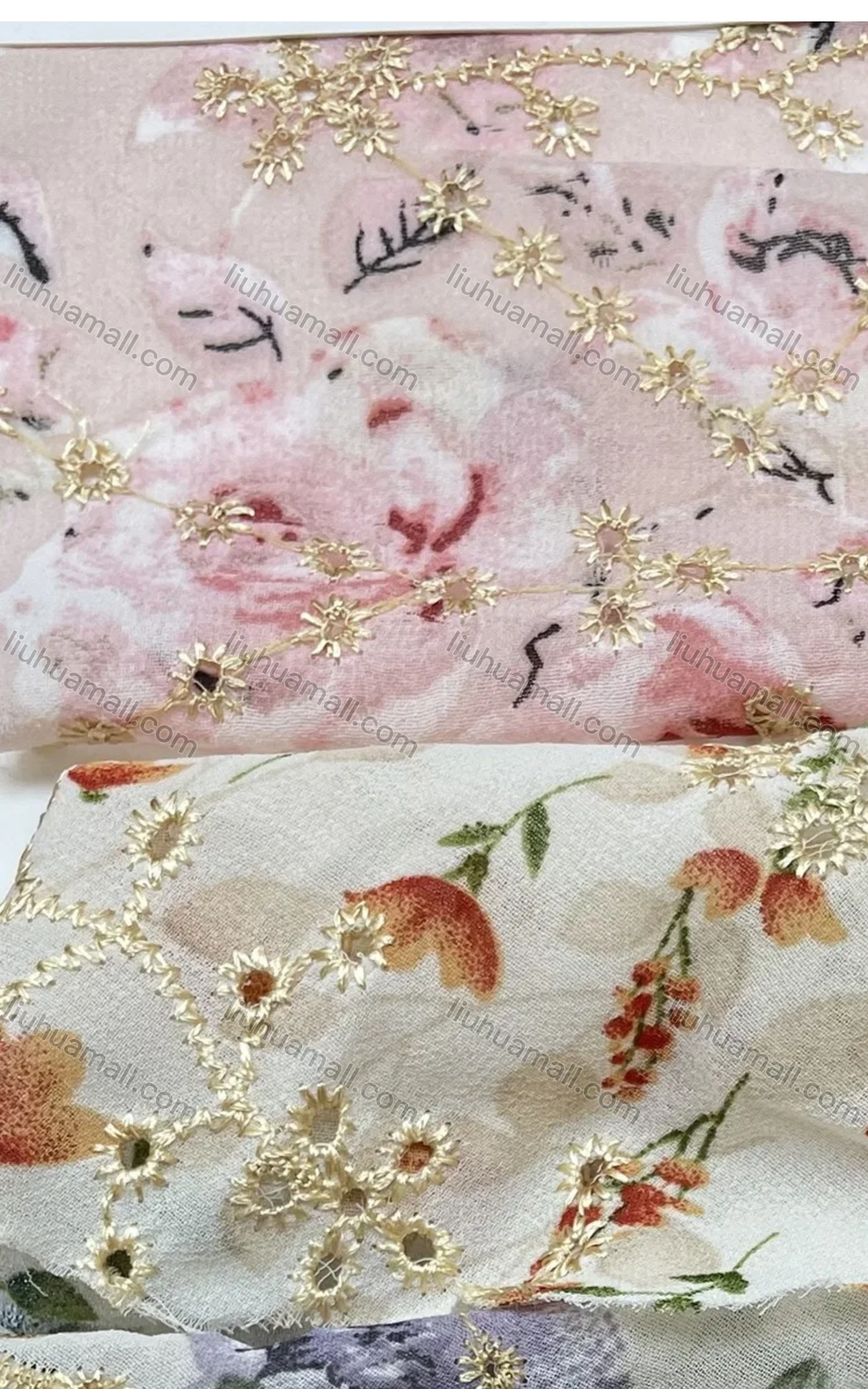 Wholesale Women's Tie-neck Haft Sleeve Ruffle Trim Allover Floral Print Short Dress - Liuhuamall