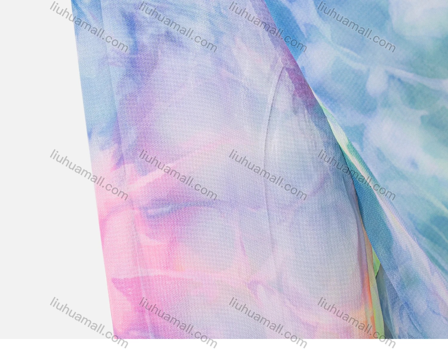 Wholesale Women's Sexy Plunge Neck Long Sleeve Tie Dye Cutout Lace Up Back Crop Tops - Liuhuamall