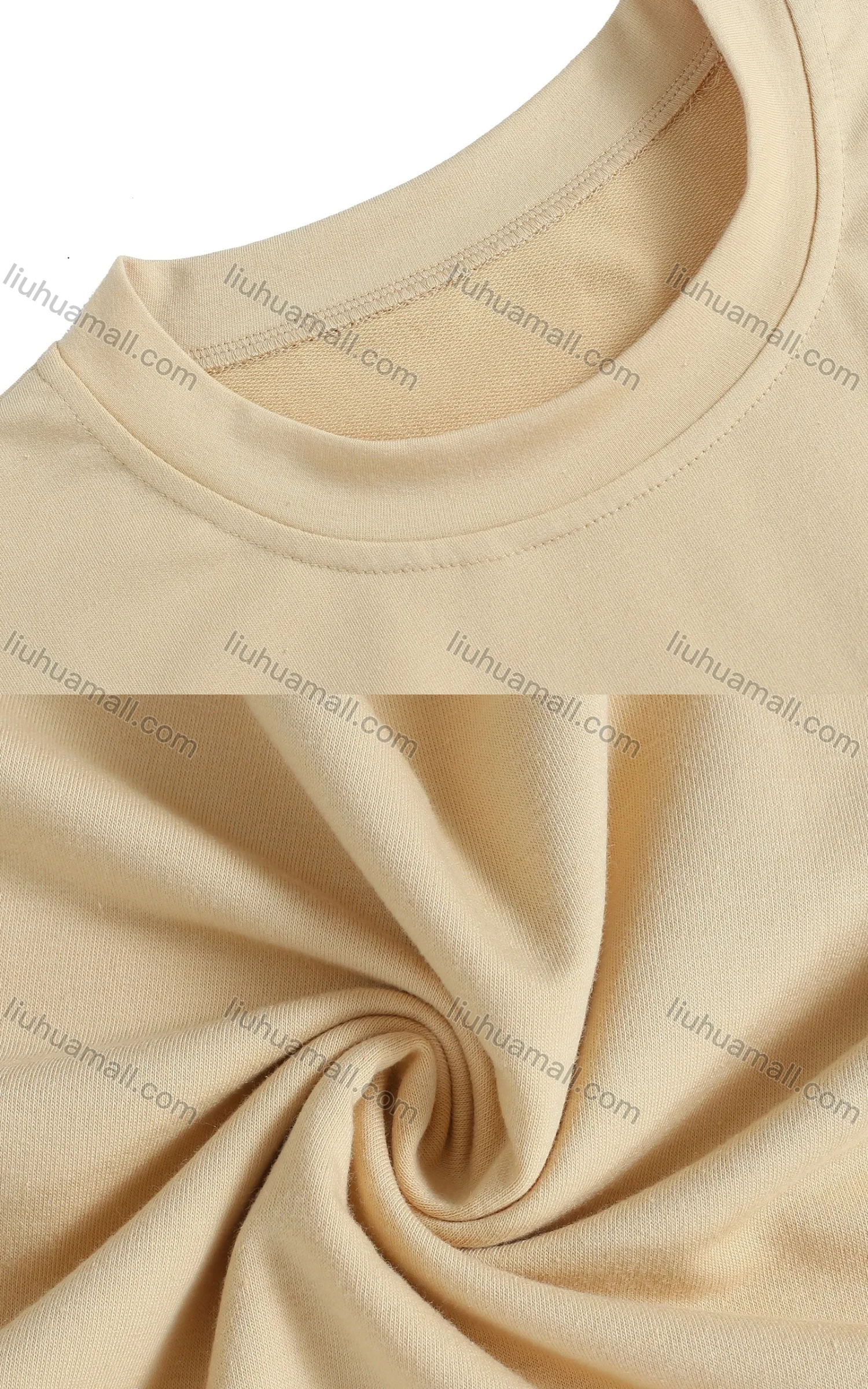 Wholesale Women's Casual Plain Crew Neck Long Sleeve Sweatshirt - Liuhuamall