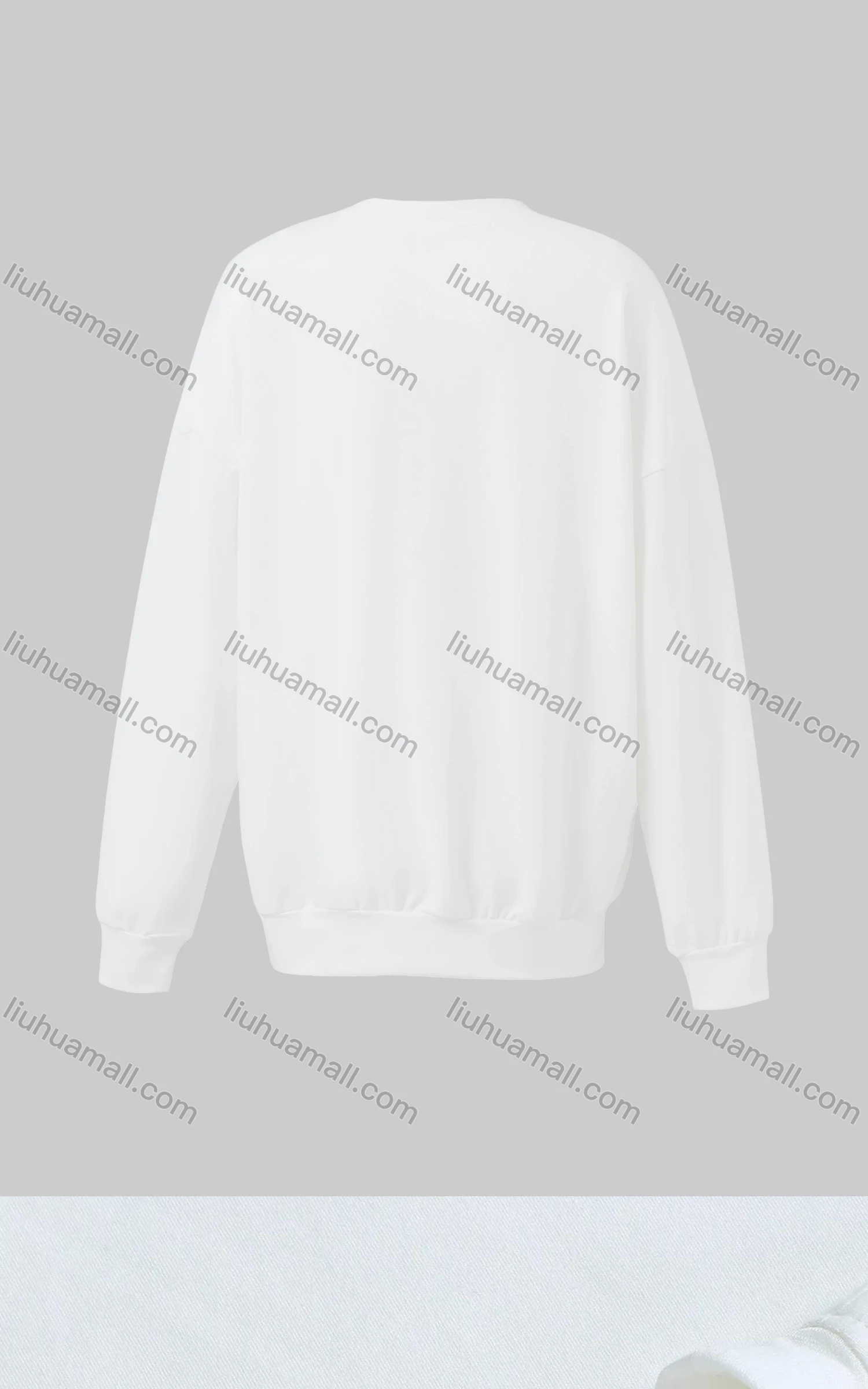 Wholesale Women's Casual Plain Crew Neck Long Sleeve Sweatshirt - Liuhuamall
