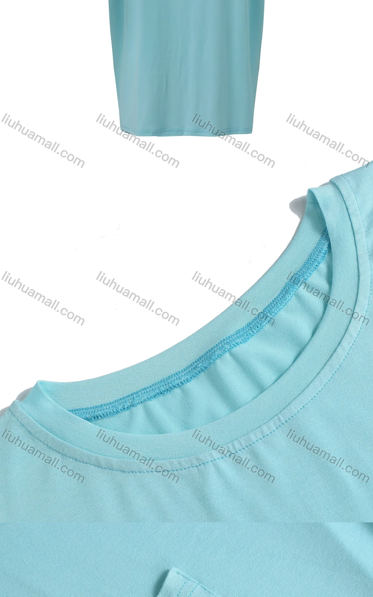 Wholesale Women's Casual Plain Crew Neck Half Sleeve Patch Pocket Oversized Tunic - Liuhuamall