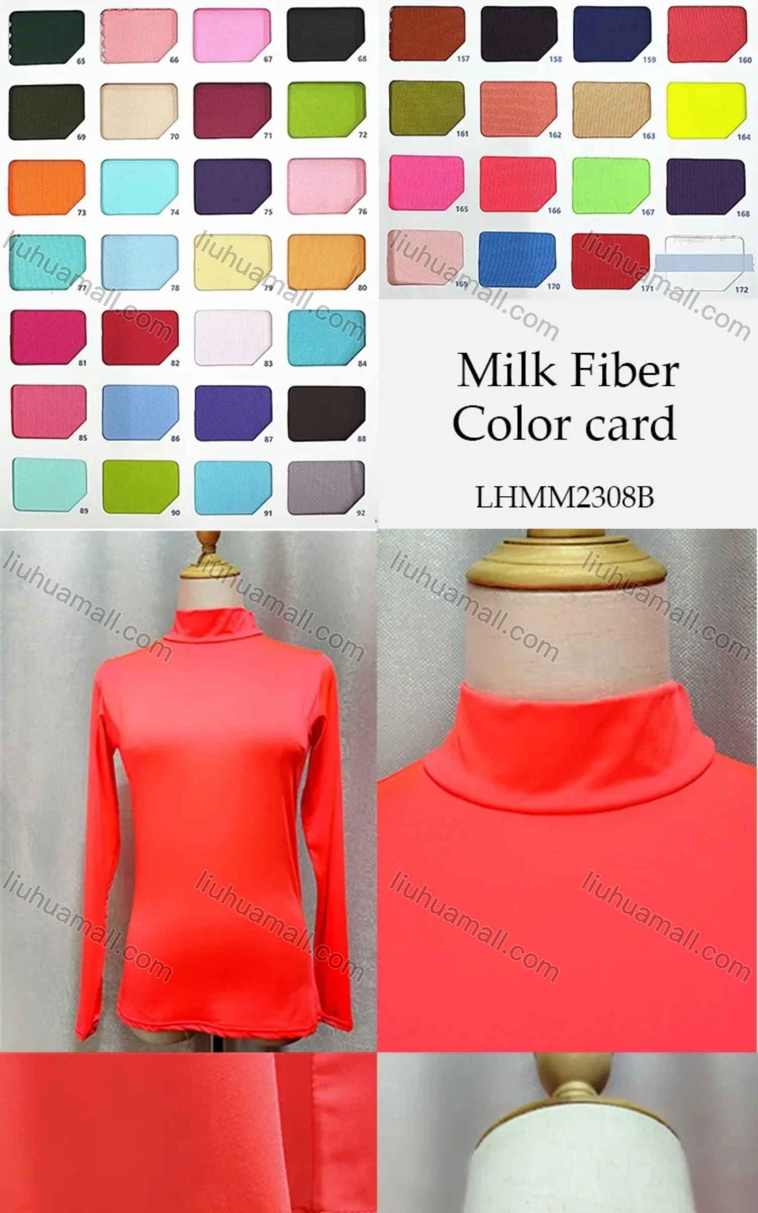 Wholesale Women's Basic High Neck Long Sleeve Long Plain Tops - Liuhuamall