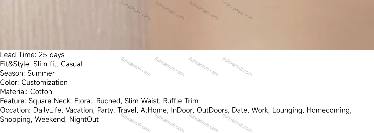 Wholesale Women's Square Neck Floral Ruched Slim Waist Ruffle Trim Blouse - Liuhuamall