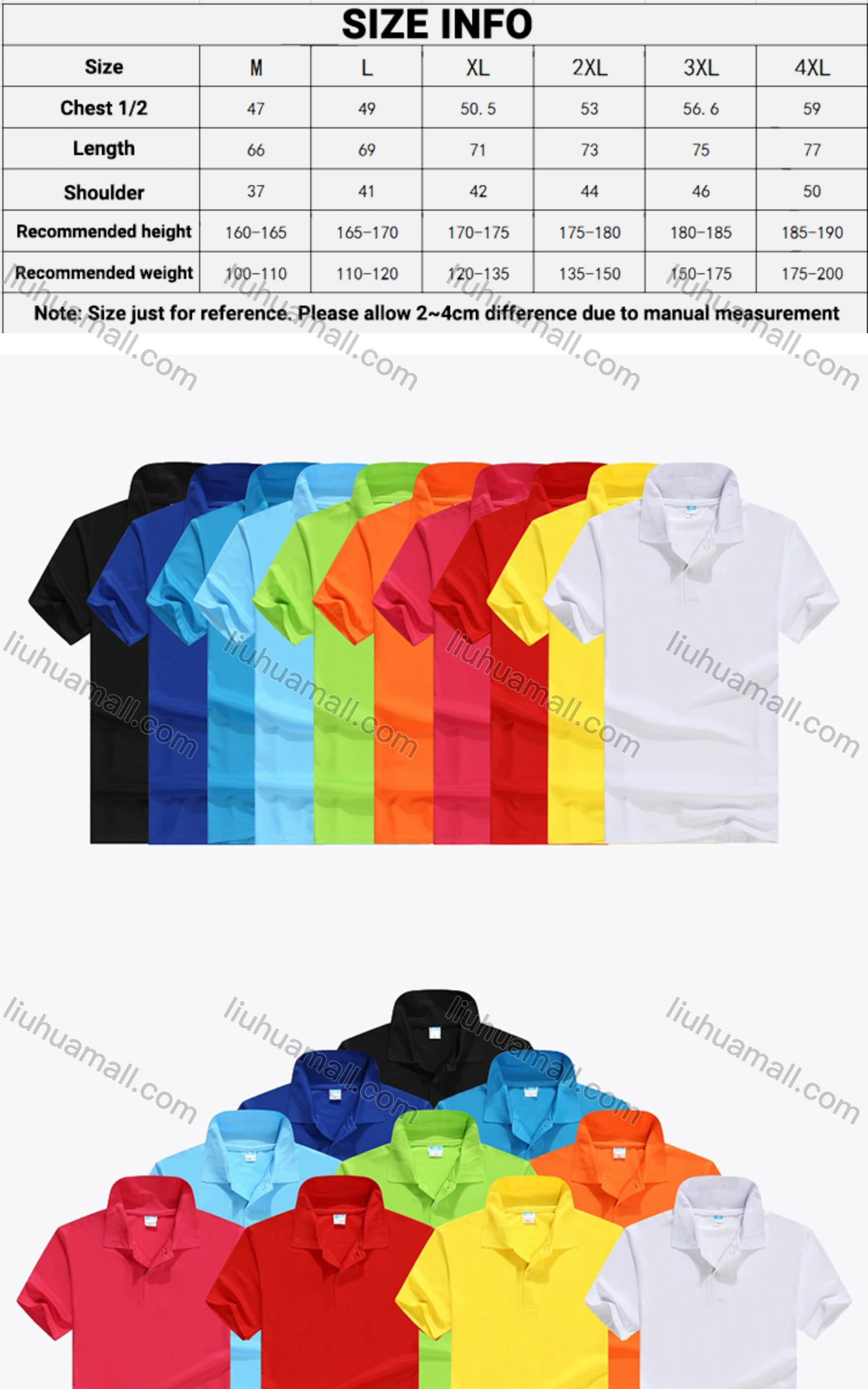 Wholesale Men's 180g Mercerized Cotton Basics Casual Plain Short Sleeve Polo Shirt 1750#LS - Liuhuamall