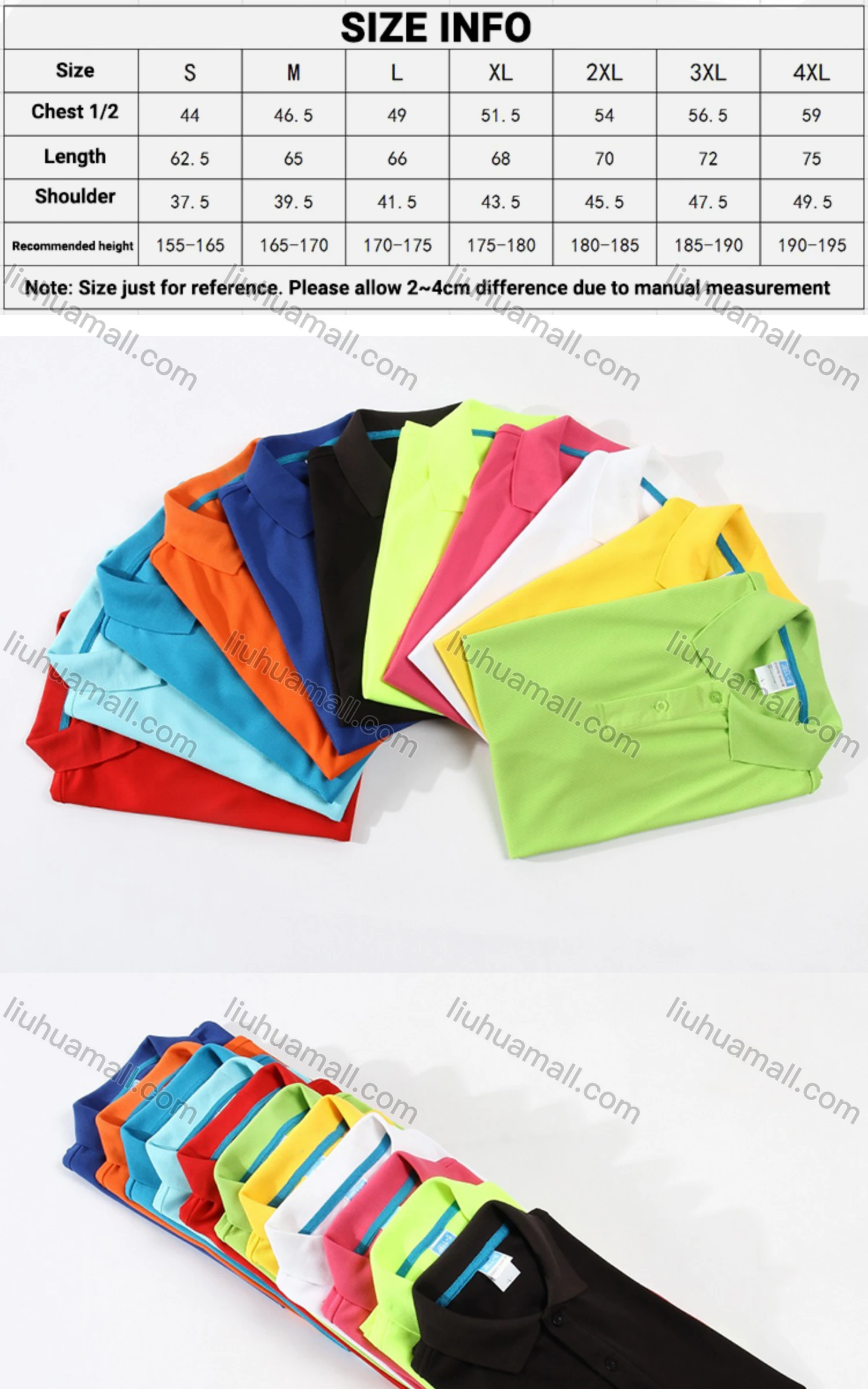 Wholesale Men's 200g Tencel Cotton Basics Casual Plain Short Sleeve Polo Shirt 2219#LS - Liuhuamall