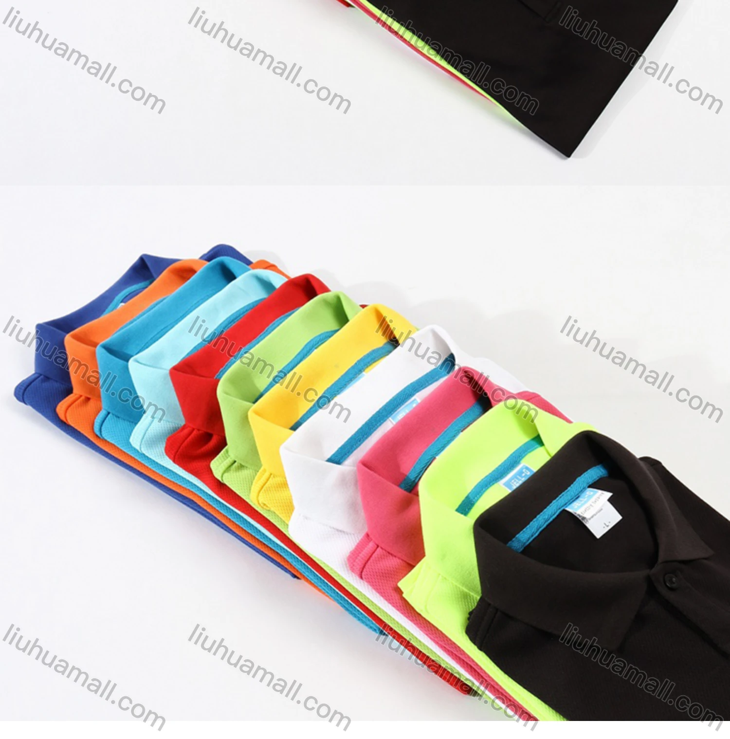 Wholesale Men's 200g Tencel Cotton Basics Casual Plain Short Sleeve Polo Shirt 2219#LS - Liuhuamall