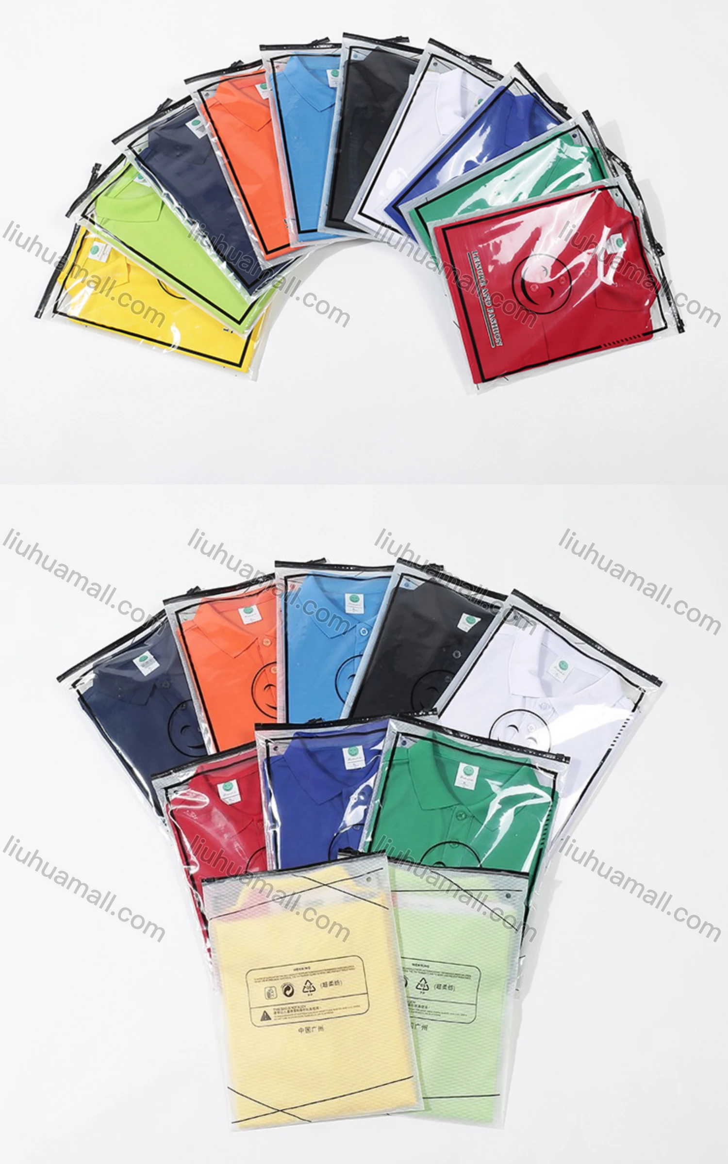 Wholesale Men's 220g Basics Casual Plain Patch Pocket Short Sleeve Polo Shirt Q3LS# - Liuhuamall