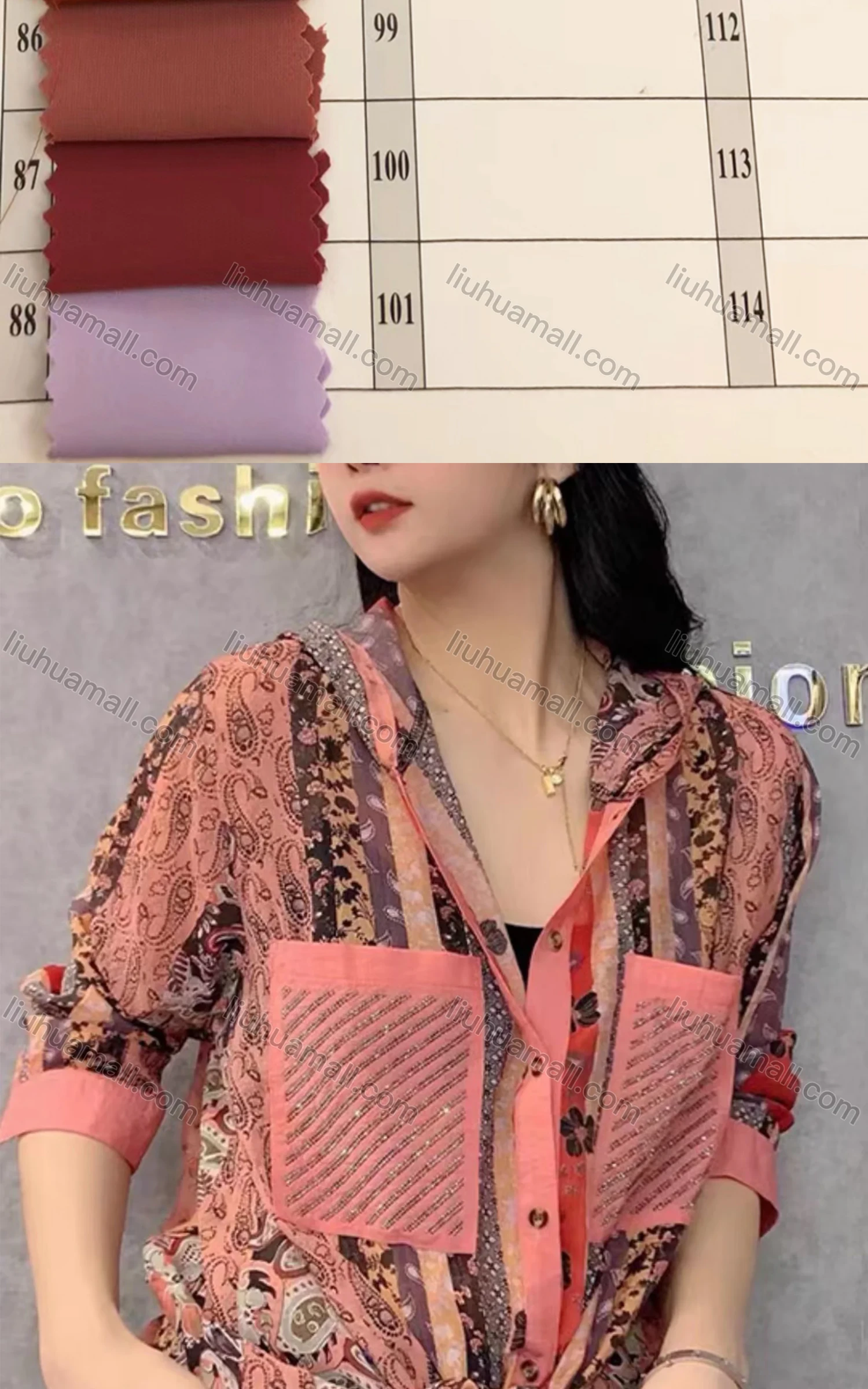 Wholesale Women's Casual Hooded Splicing Half Sleeve Dual Pockets Tie Front Shirt A1420-547076# - Liuhuamall