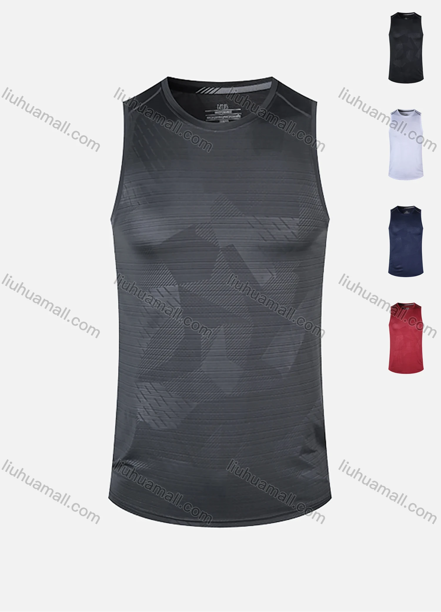 Wholesale Men's 180g Dry Fit Running Workout Sleeveless Athletic Training Tank Top 3302# - Liuhuamall