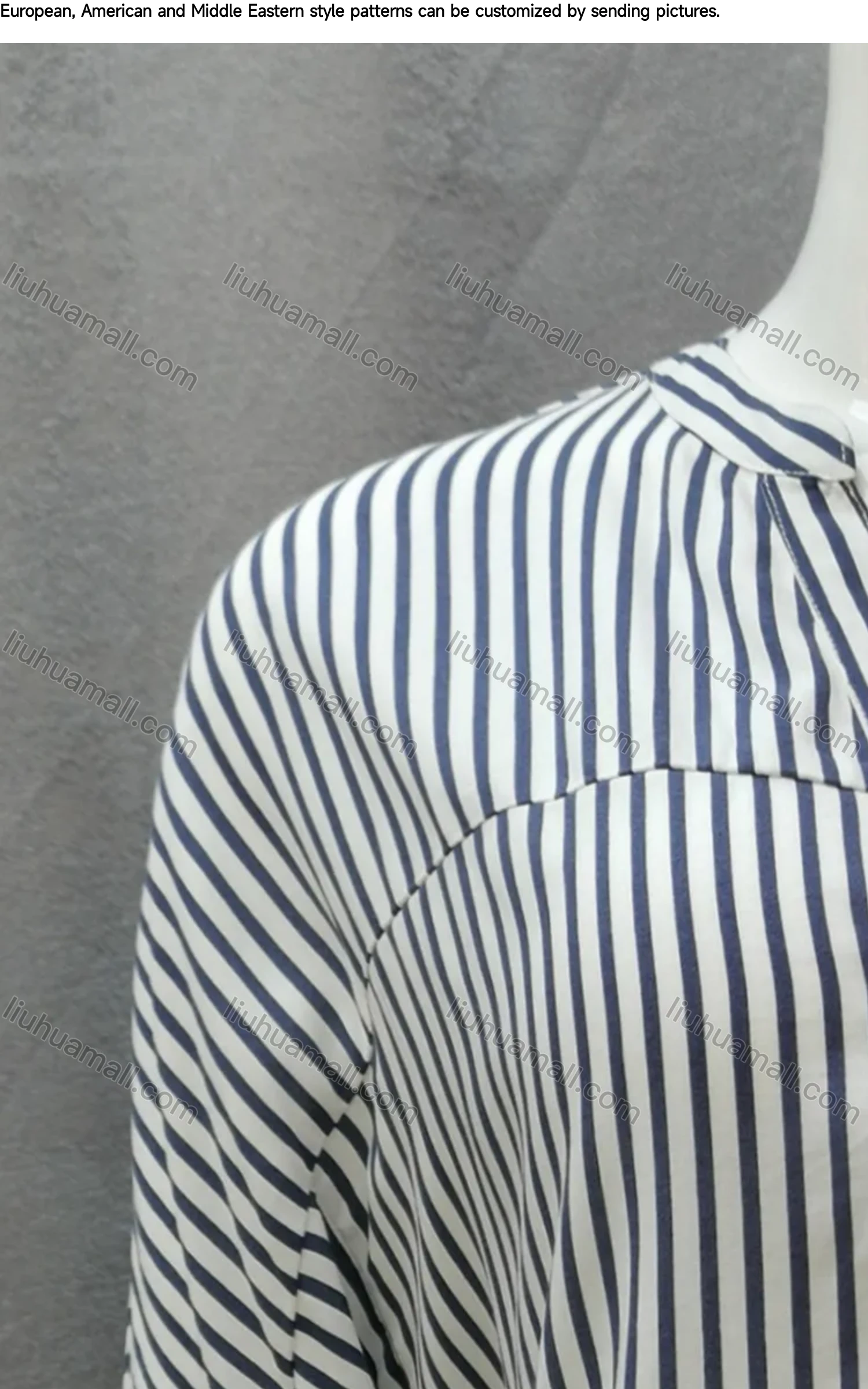 Wholesale Women's Notched Neck Long Sleeve Striped Buttons Pocket Blouse - Liuhuamall