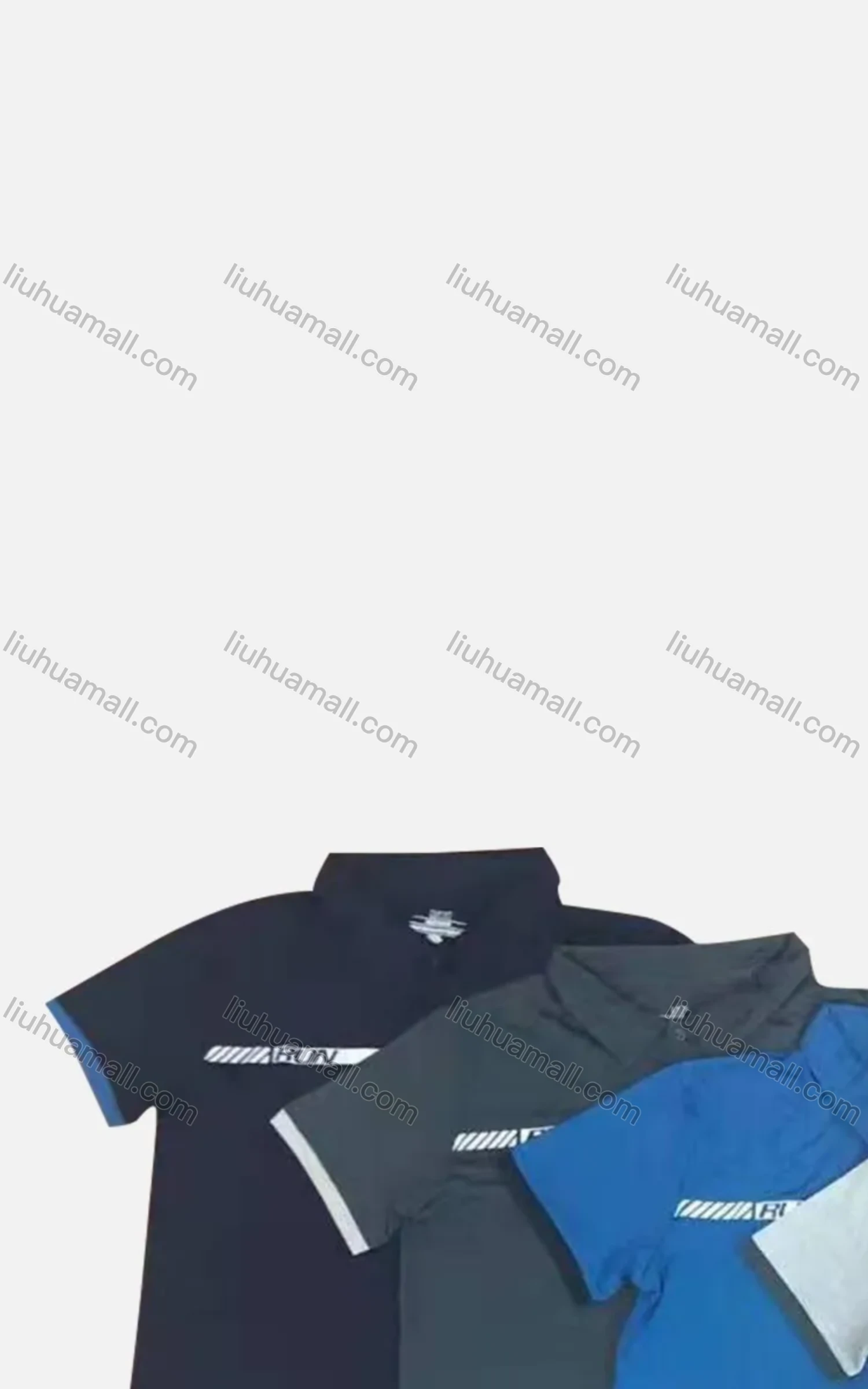 Wholesale Men's Quick Dry Workout Contrast Cuff Letter Athletic Polo Shirt - Liuhuamall