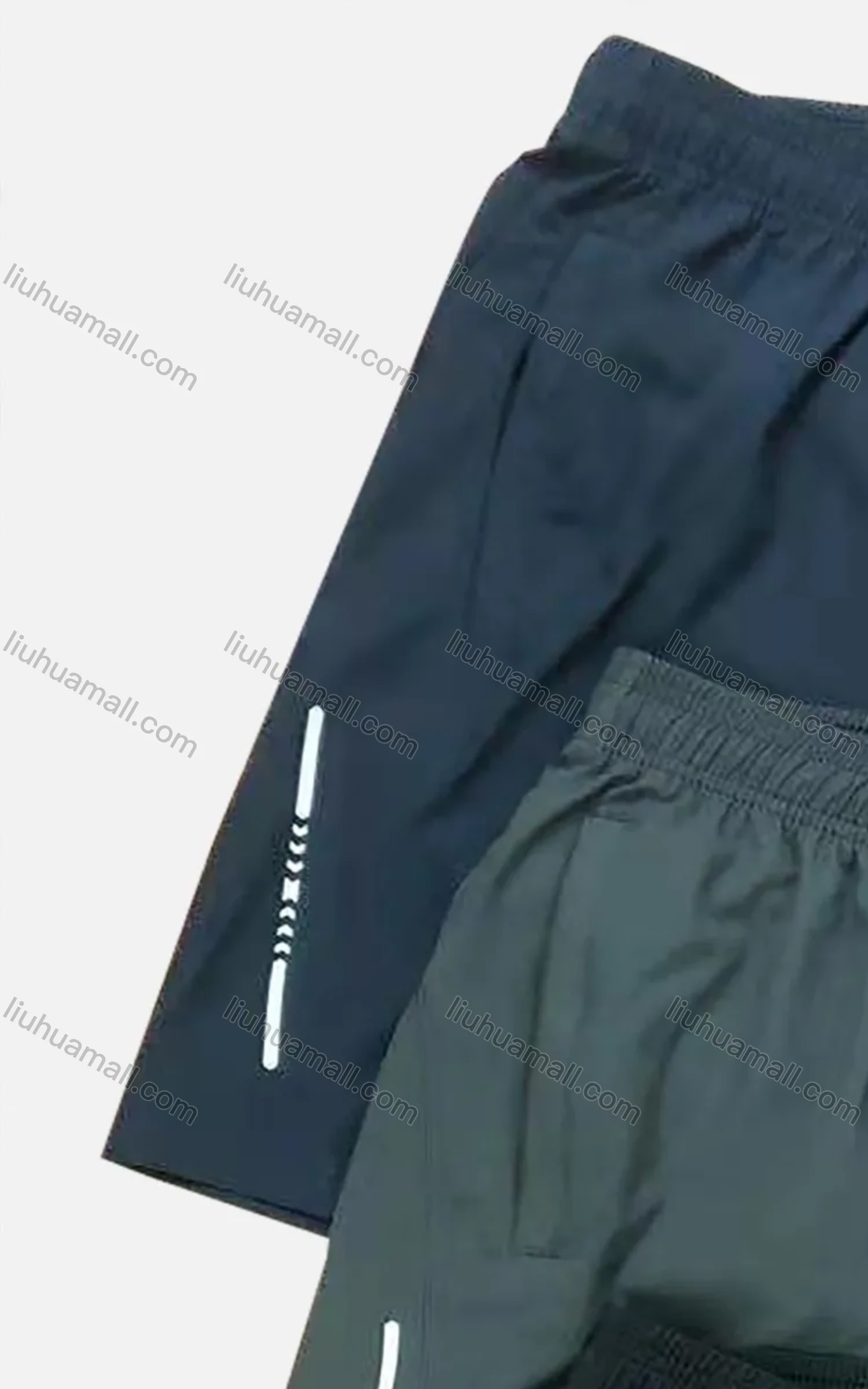 Wholesale Men's Performance Workout Letter Solid Athletic Shorts With Zip Pockets - Liuhuamall