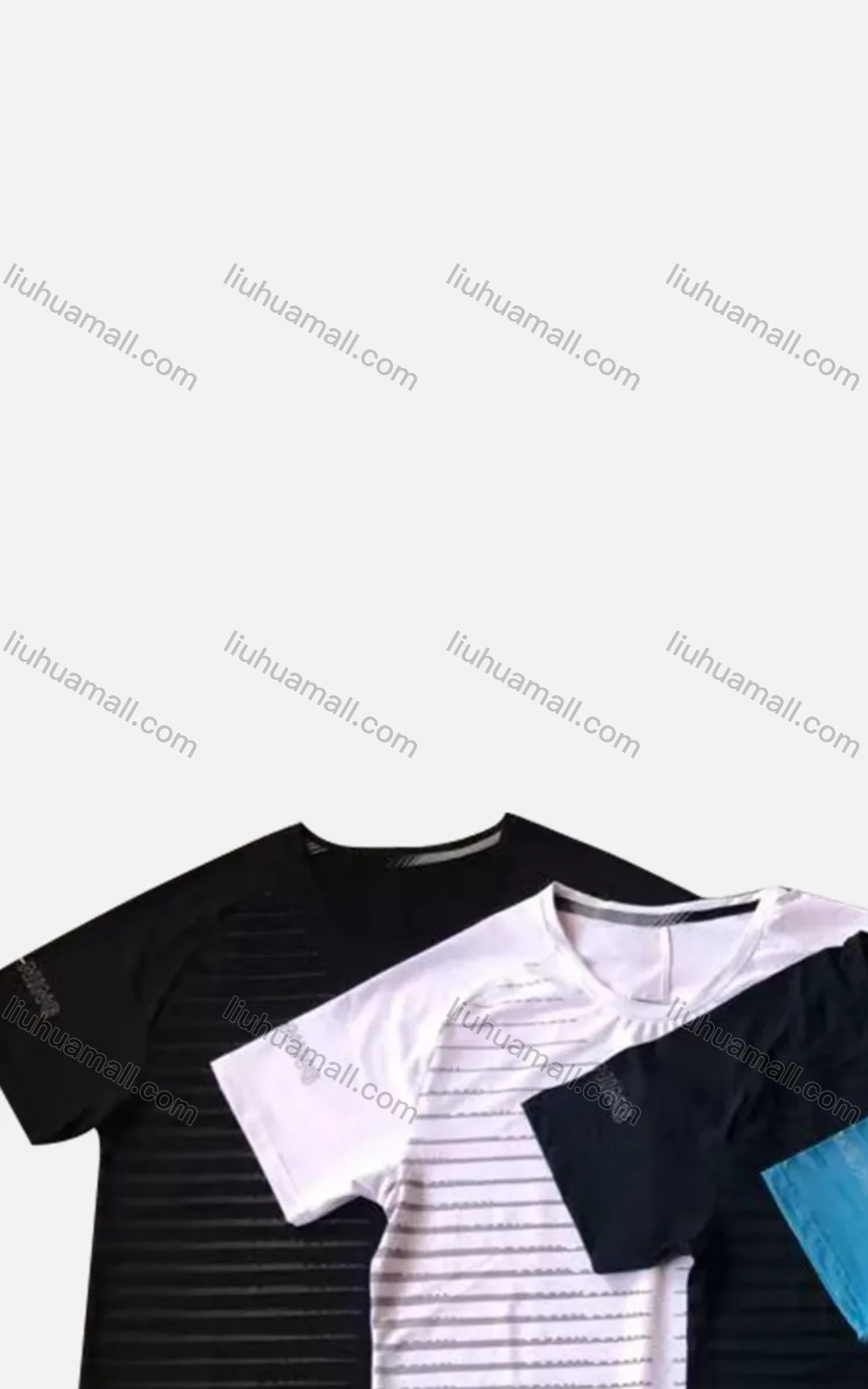 Wholesale Men's Quick Dry Workout Running Striped Graphic Athletic T-Shirt - Liuhuamall