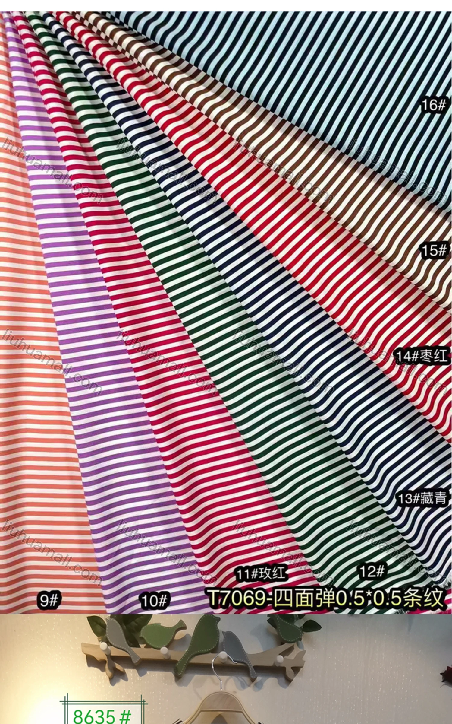 Wholesale Women's Loose Fit Keyhole Neck Flounce Sleeve Stripe Print Short Dress 8635# - Liuhuamall