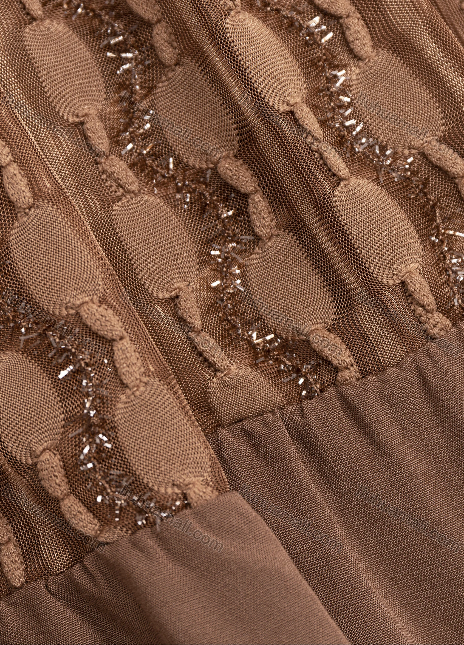 Wholesale Women's Elastic Waist Layered Patchwork Ruffle Hem Casual Maxi Skirt 1886# - Liuhuamall