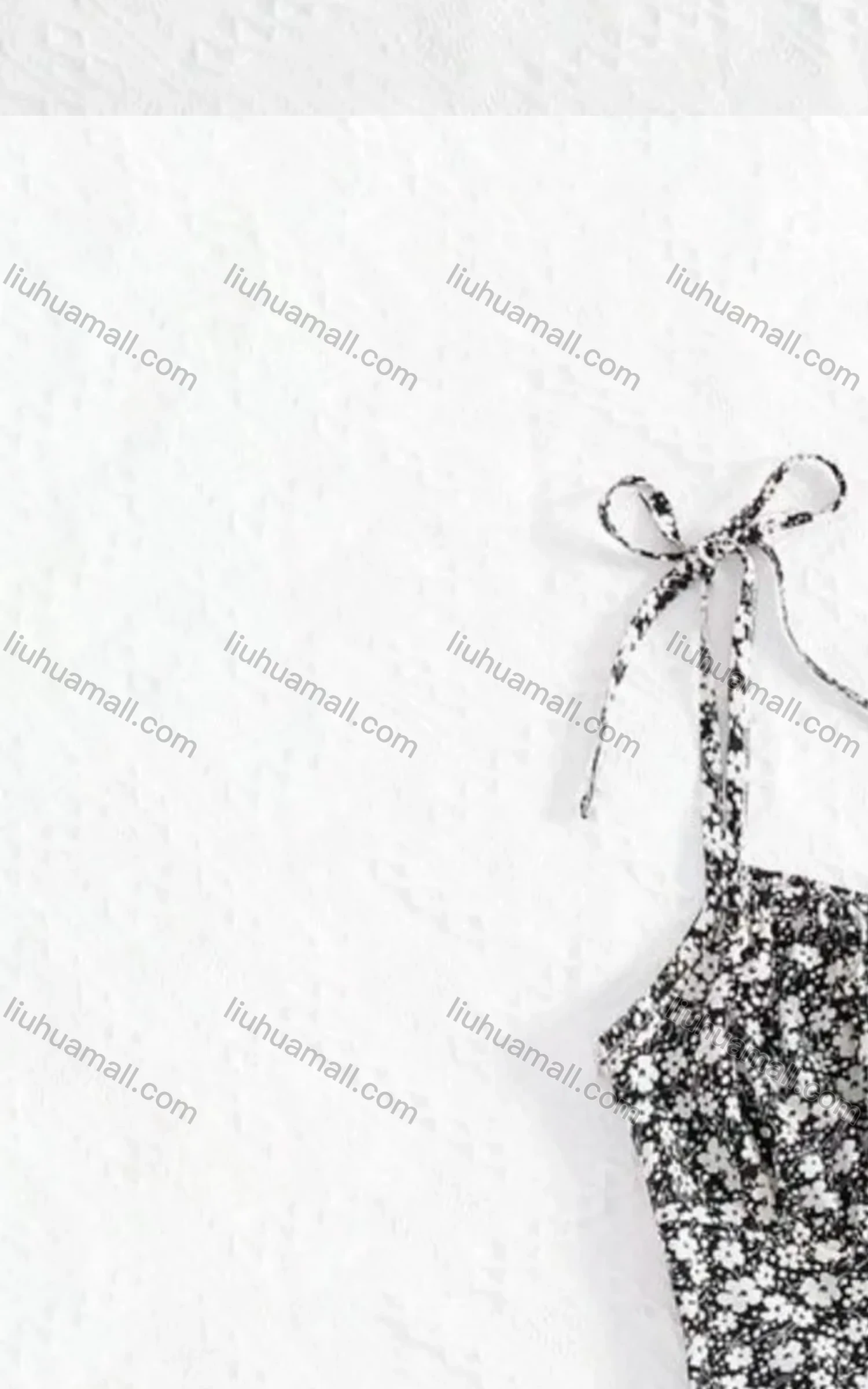 Wholesale Women's Bowknot Spaghetti Strap Lace Up Allover Print Cami Dress - Liuhuamall