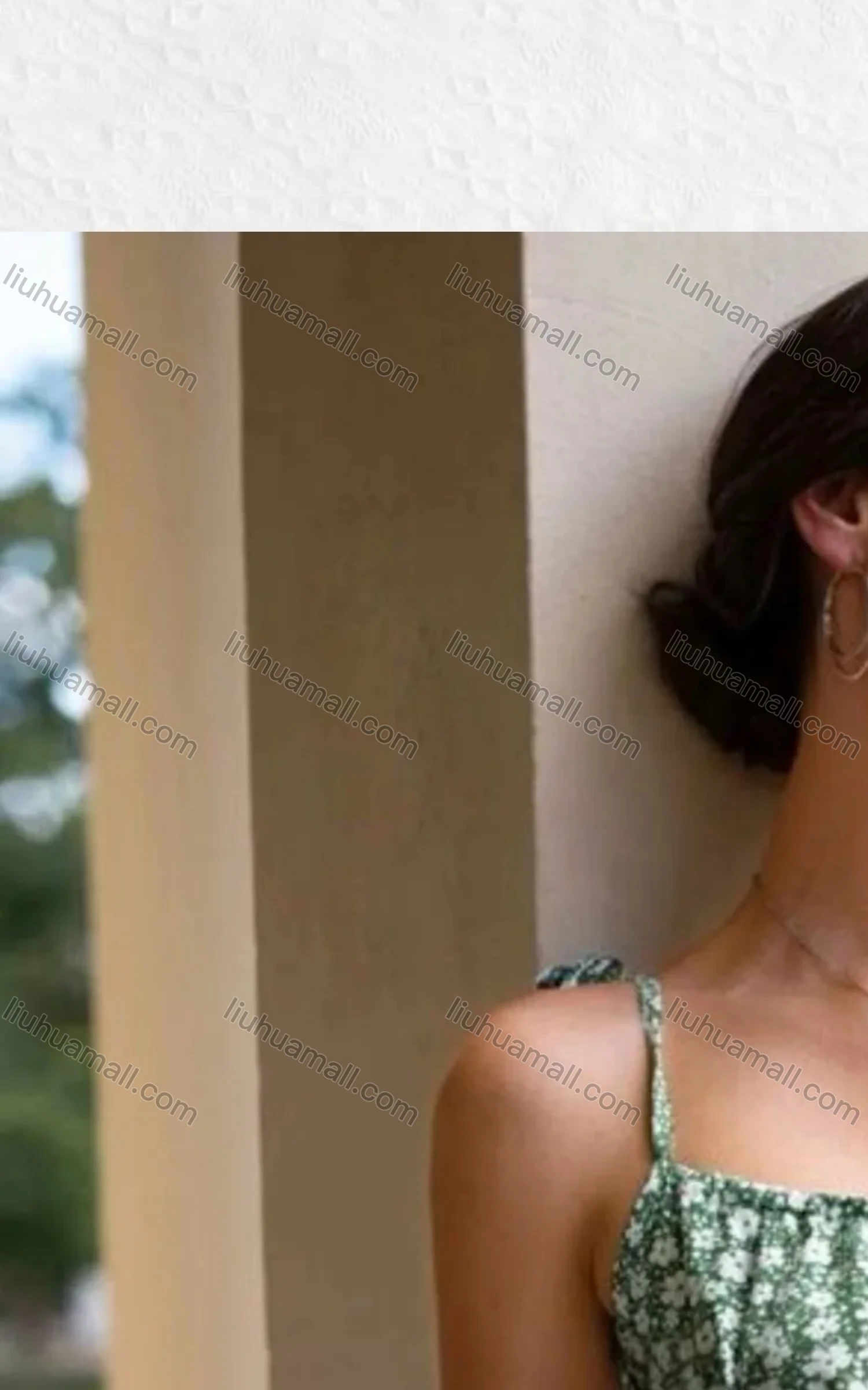 Wholesale Women's Bowknot Spaghetti Strap Lace Up Allover Print Cami Dress - Liuhuamall