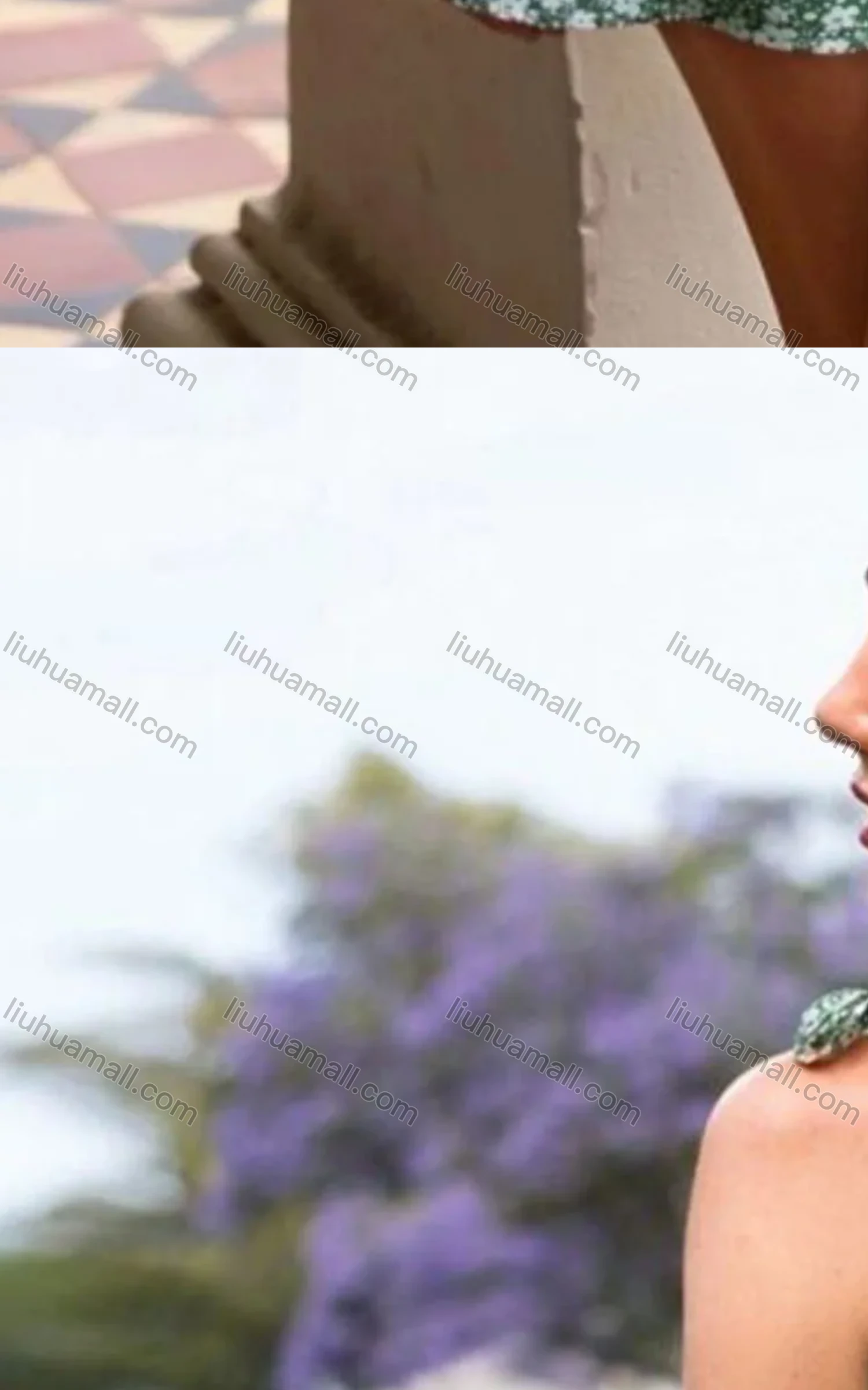 Wholesale Women's Bowknot Spaghetti Strap Lace Up Allover Print Cami Dress - Liuhuamall