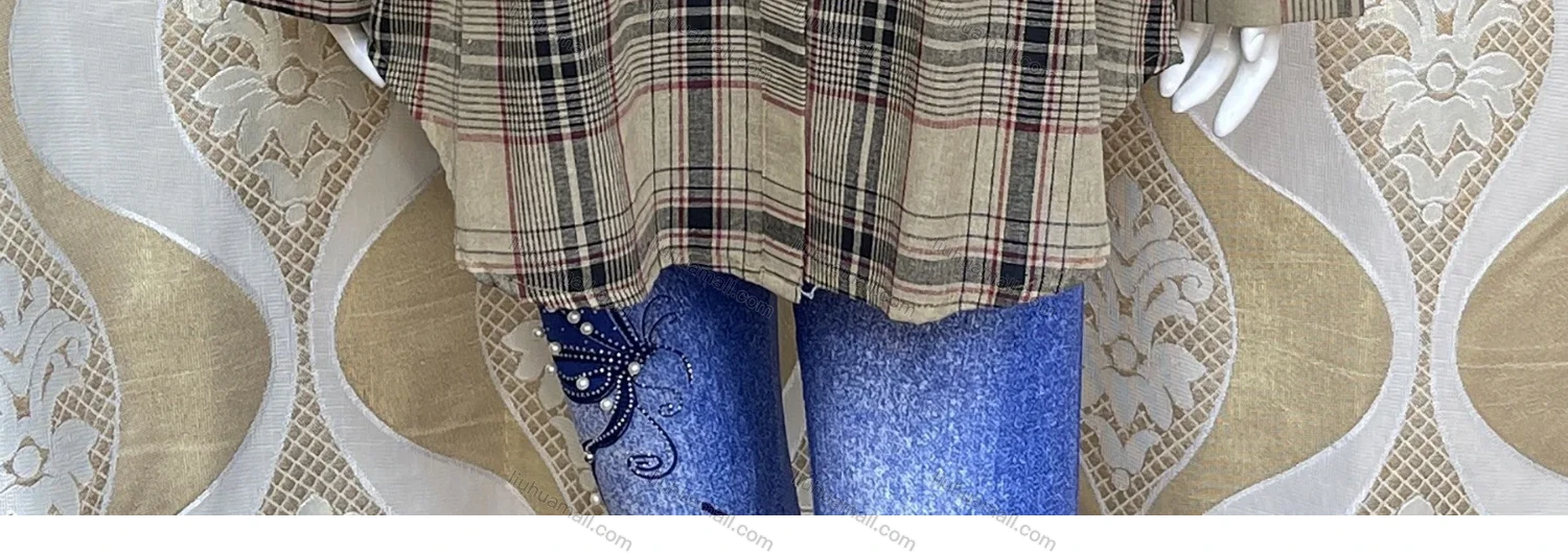 Wholesale Women's Casual Collared Long Sleeve Plaid Button Down Flap Pockets Curved Hem Shirt Short Dress - Liuhuamall