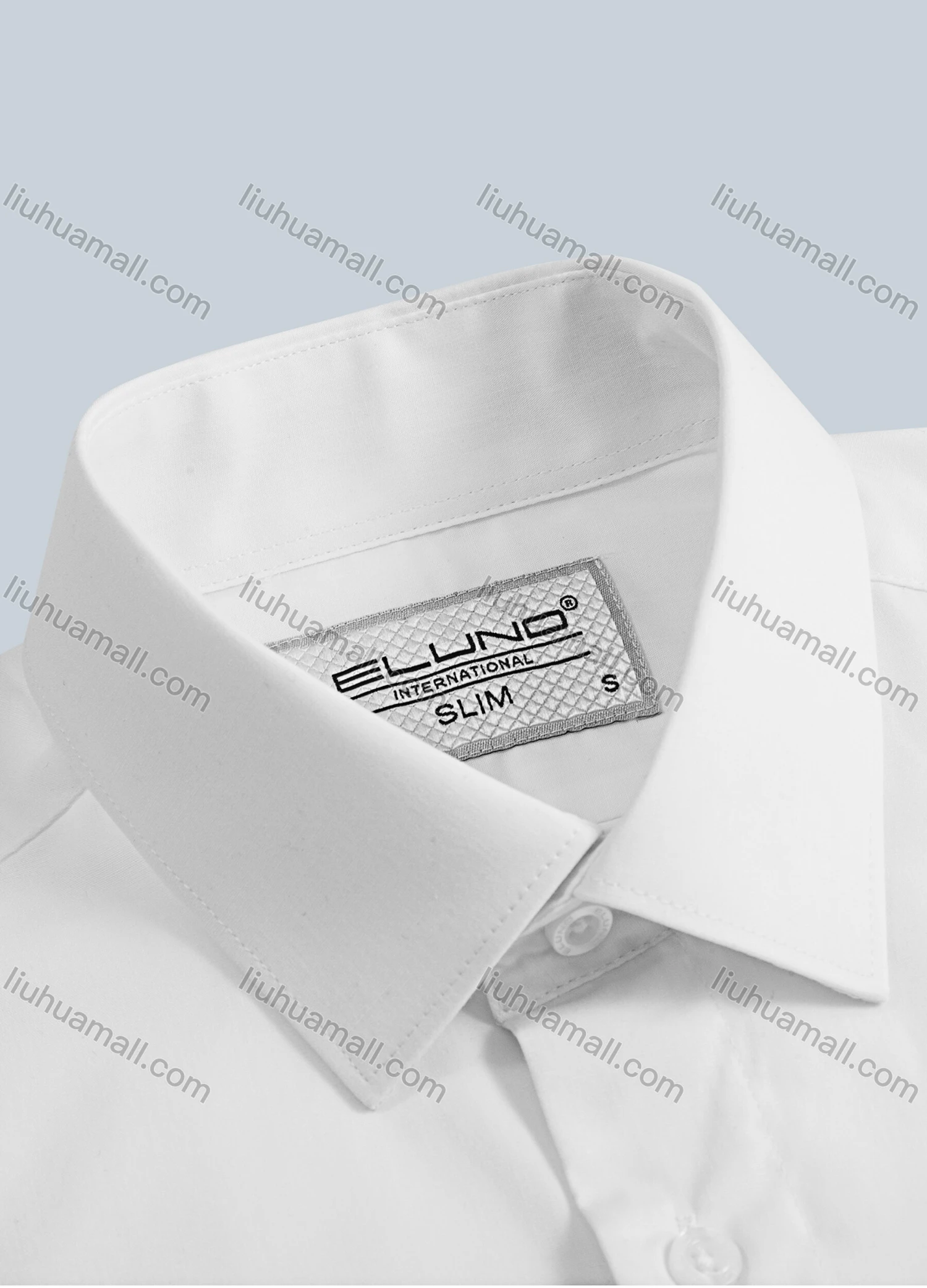 Wholesale Men's Stand Collar Long Sleeve Button Down Plain Formal Shirt - Liuhuamall