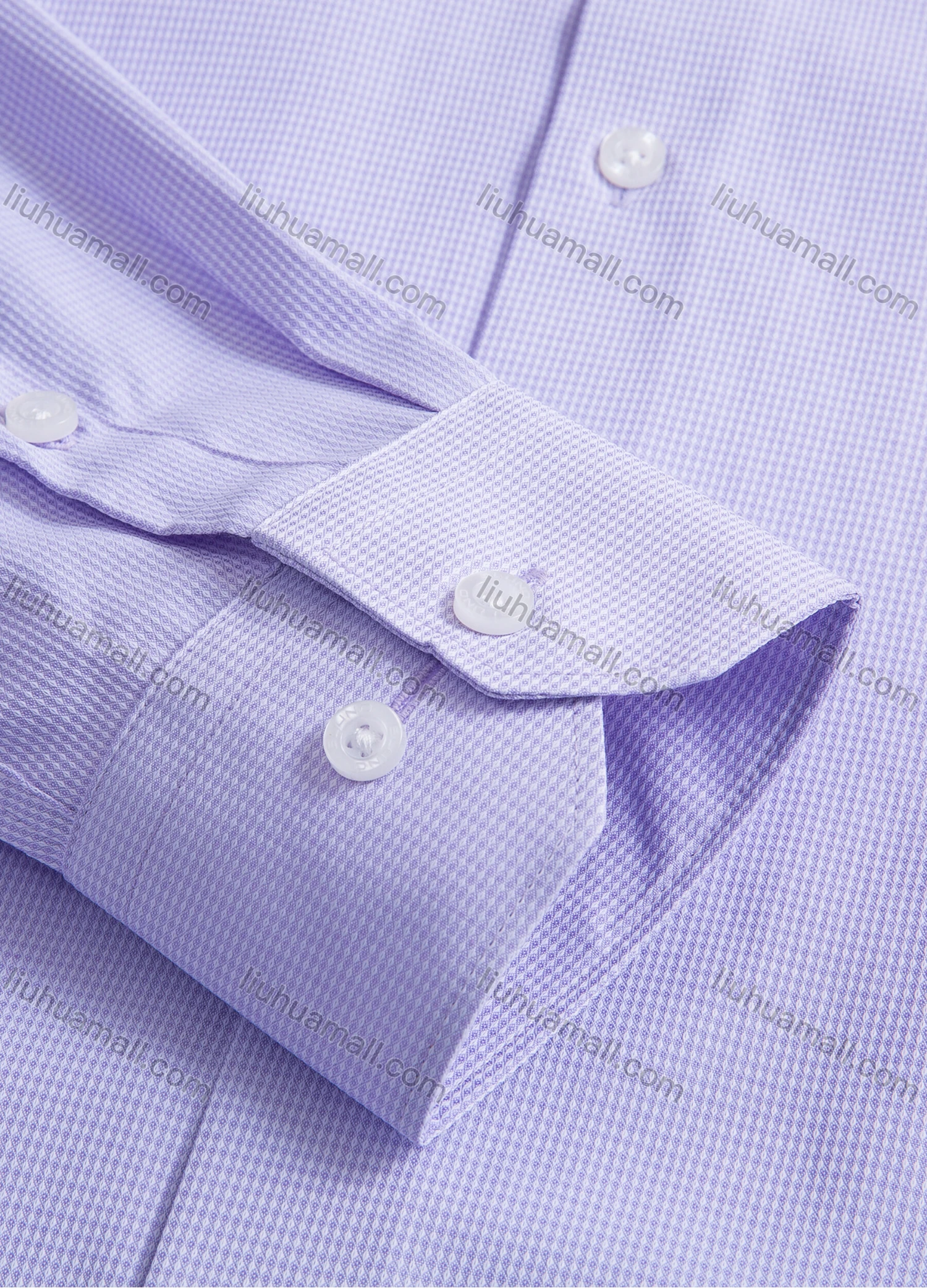 Wholesale Men's Formal Plain Collared Long Sleeve Texture Button Down Shirts - Liuhuamall