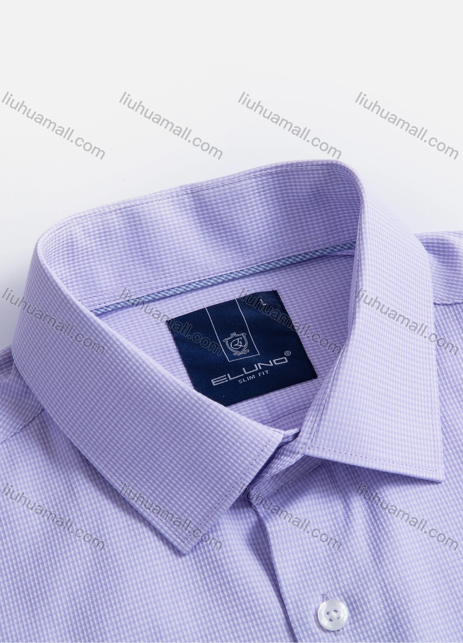 Wholesale Men's Formal Plain Collared Long Sleeve Texture Button Down Shirts - Liuhuamall