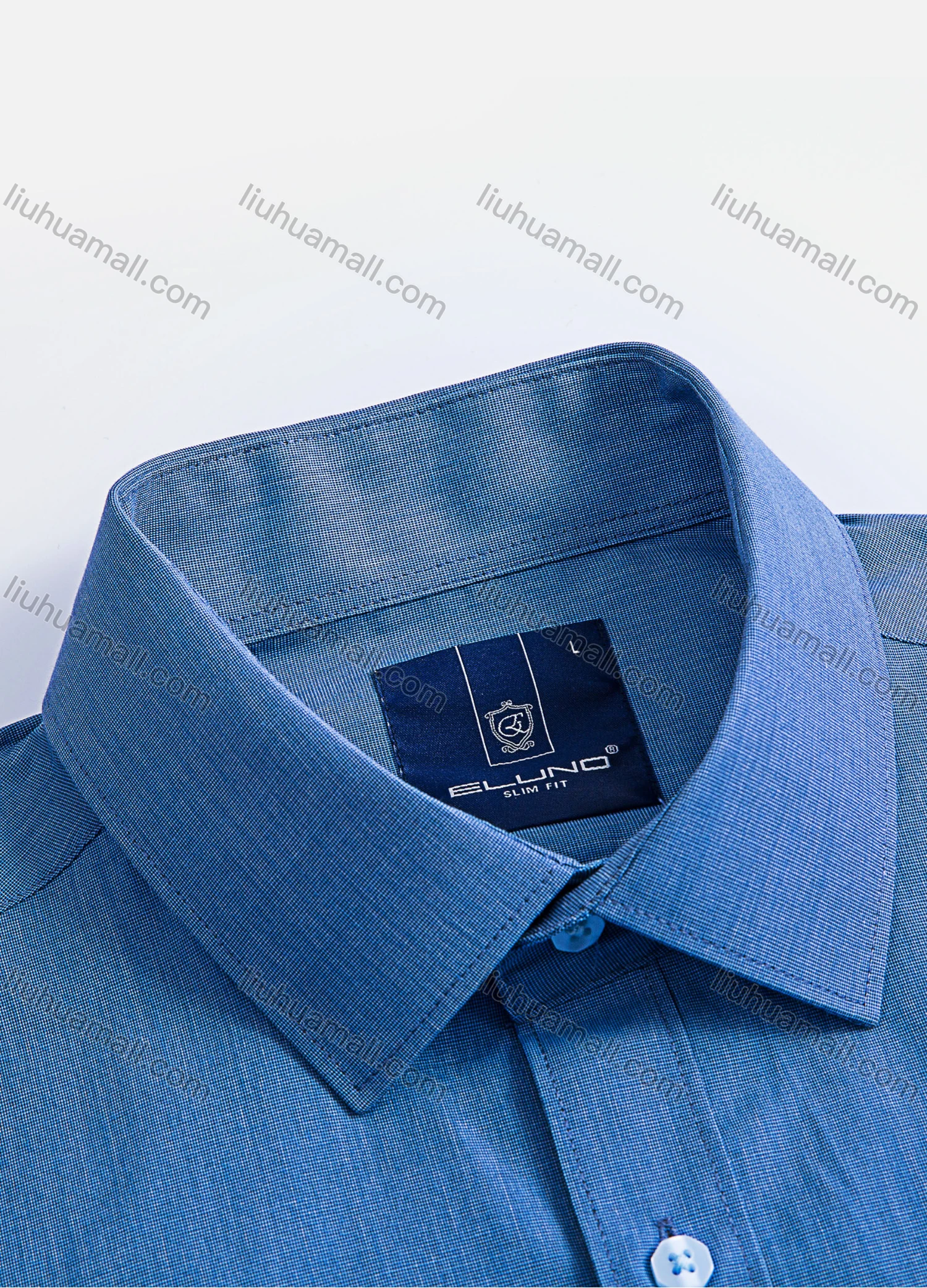 Wholesale Men's Formal Plain Collared Long Sleeve Button Down Shirts - Liuhuamall