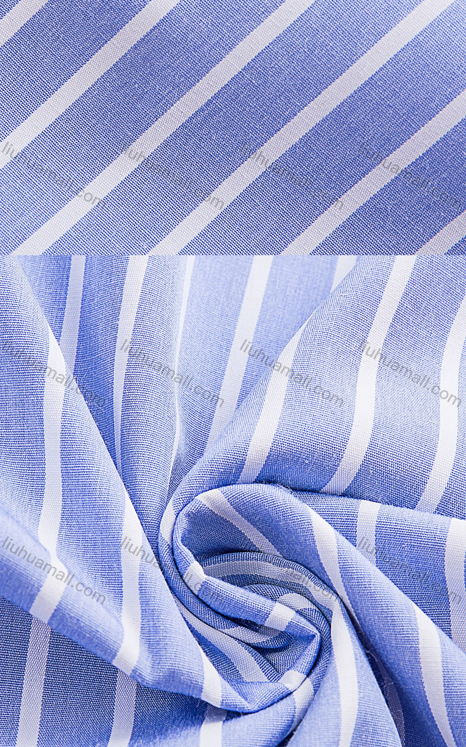 Wholesale Men's Formal Collared Long Sleeve Button Down Striped Dress Shirts - Liuhuamall