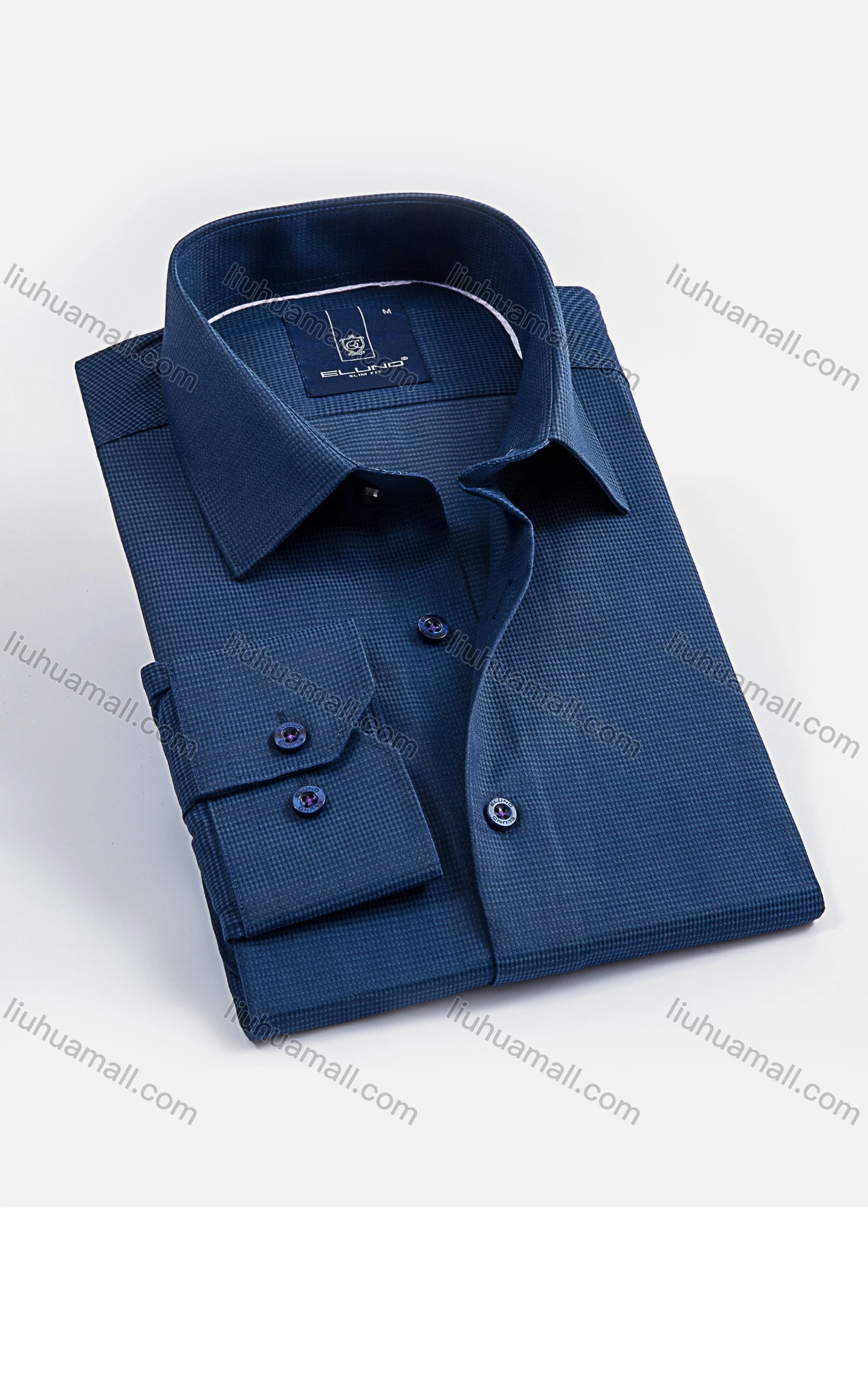 Wholesale Men's Formal Collared Long Sleeve Button Down Dress Shirts - Liuhuamall