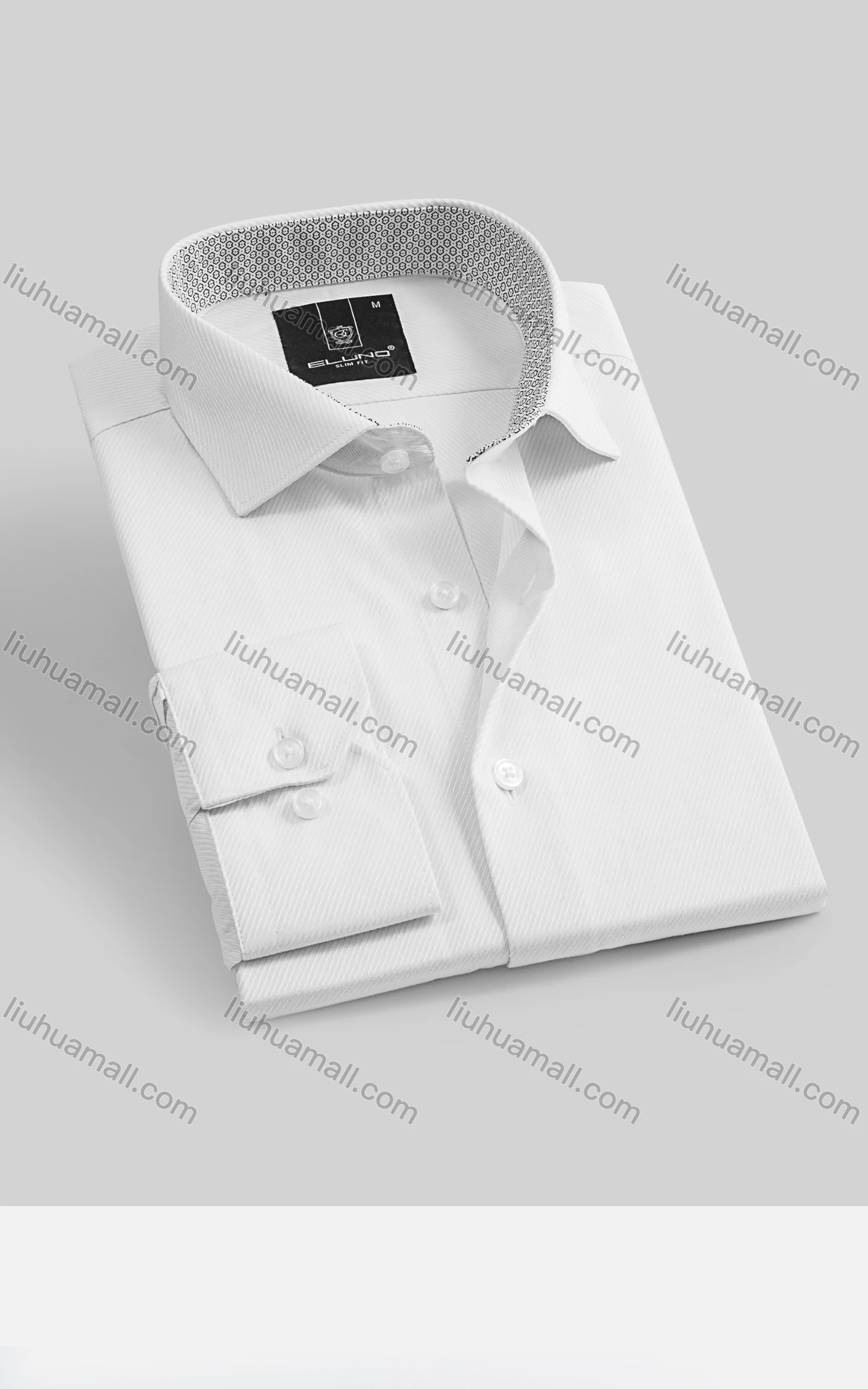 Wholesale Men's Formal Collared Long Sleeve Plain Button Down Dress Shirts - Liuhuamall