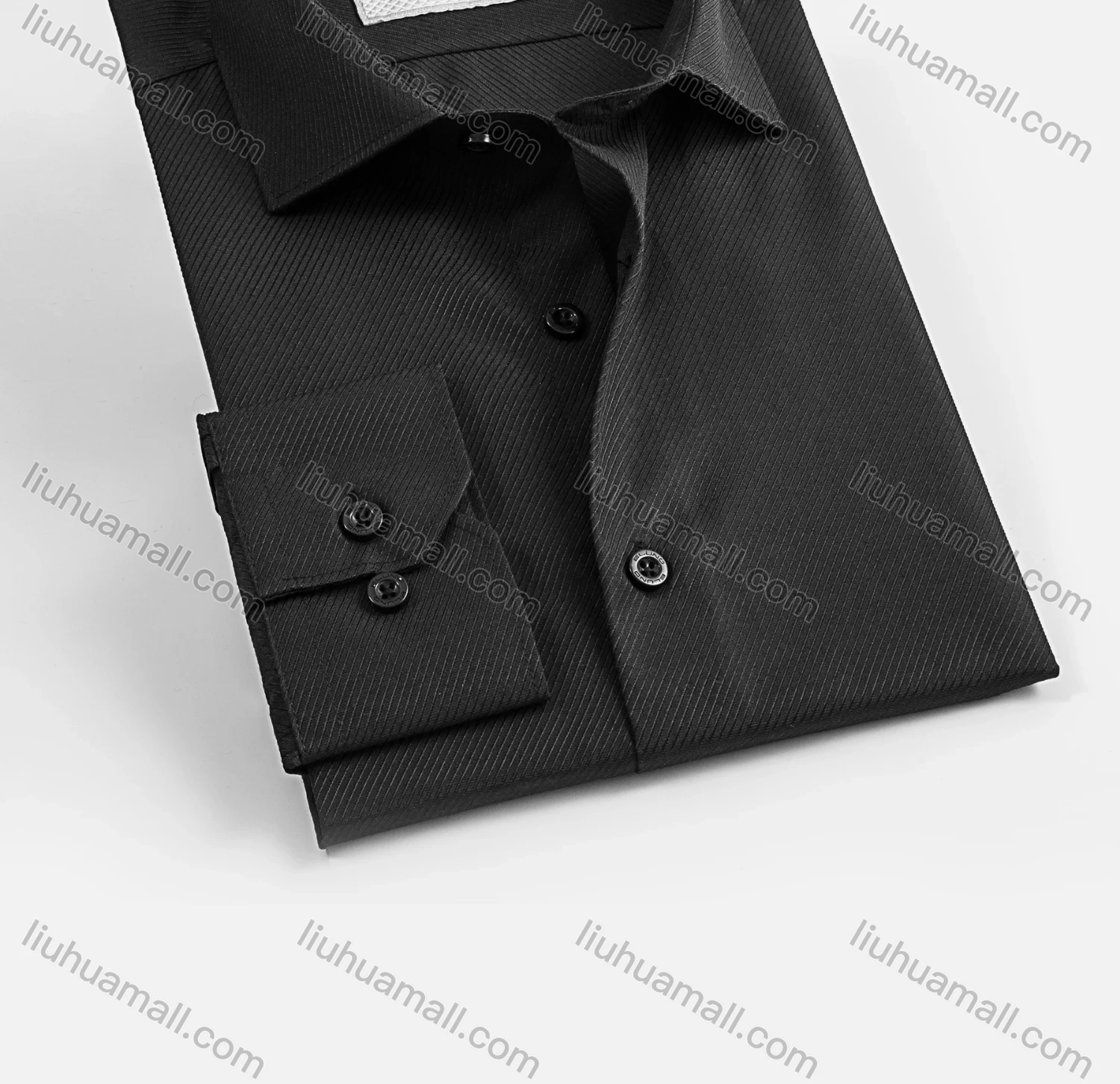 Wholesale Men's Formal Collared Long Sleeve Plain Button Down Dress Shirts - Liuhuamall