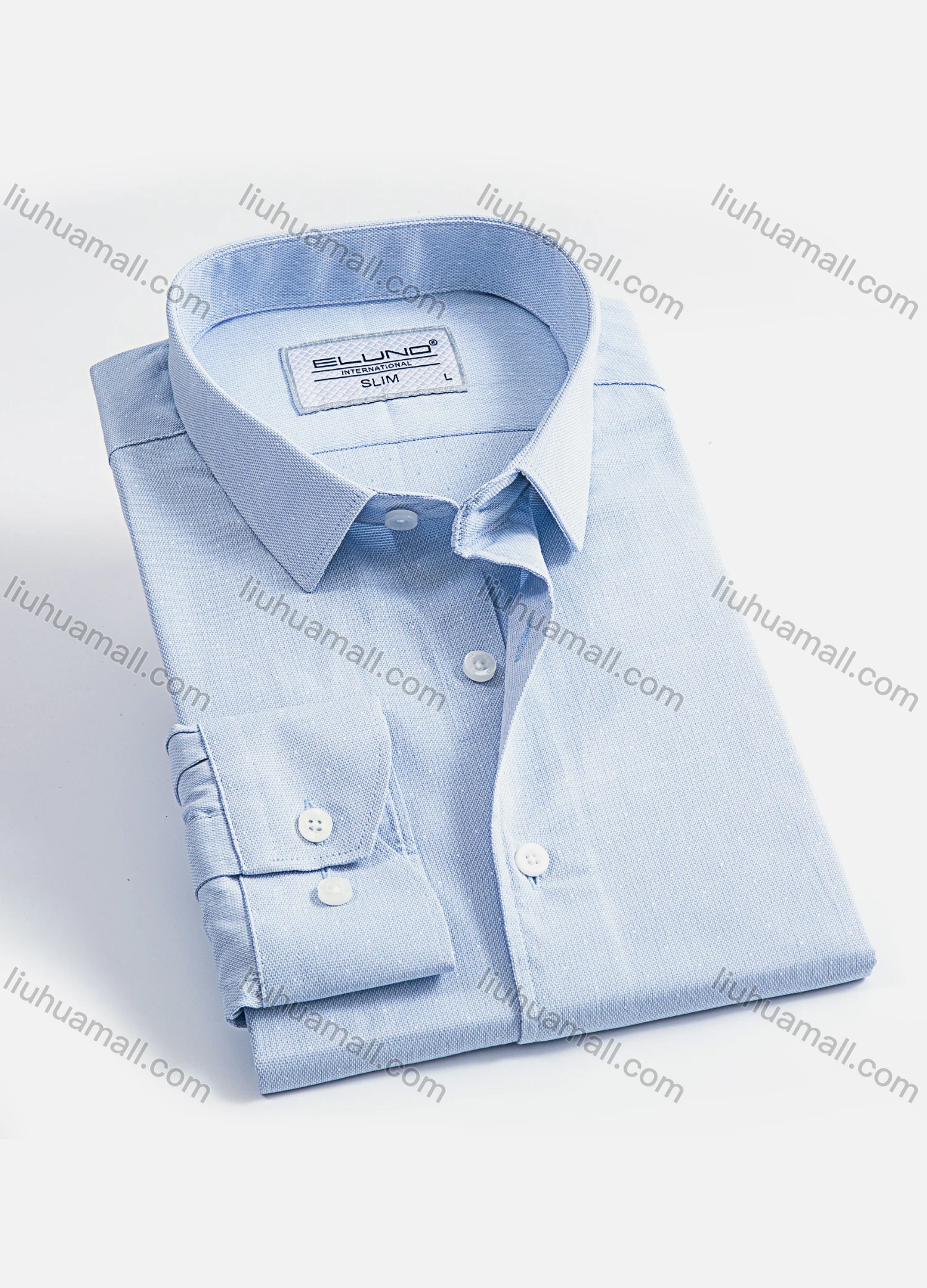 Wholesale Men's Bussiness Collared Long Sleeve Button Down Allover Print Dress Shirts - Liuhuamall