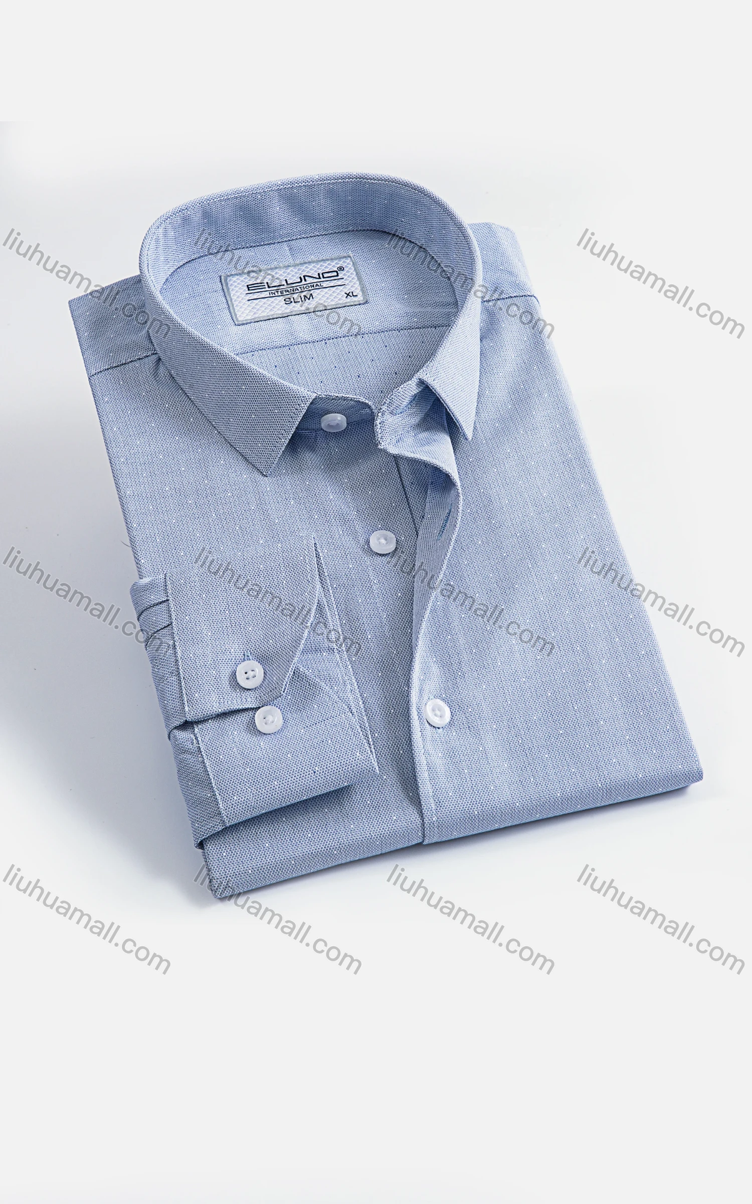 Wholesale Men's Bussiness Collared Long Sleeve Button Down Allover Print Dress Shirts - Liuhuamall
