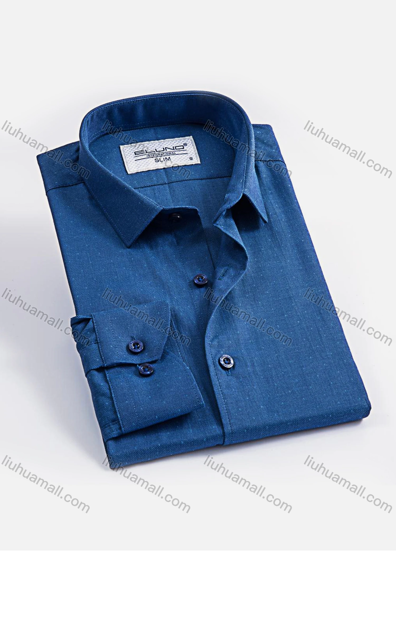 Wholesale Men's Bussiness Collared Long Sleeve Button Down Allover Print Dress Shirts - Liuhuamall