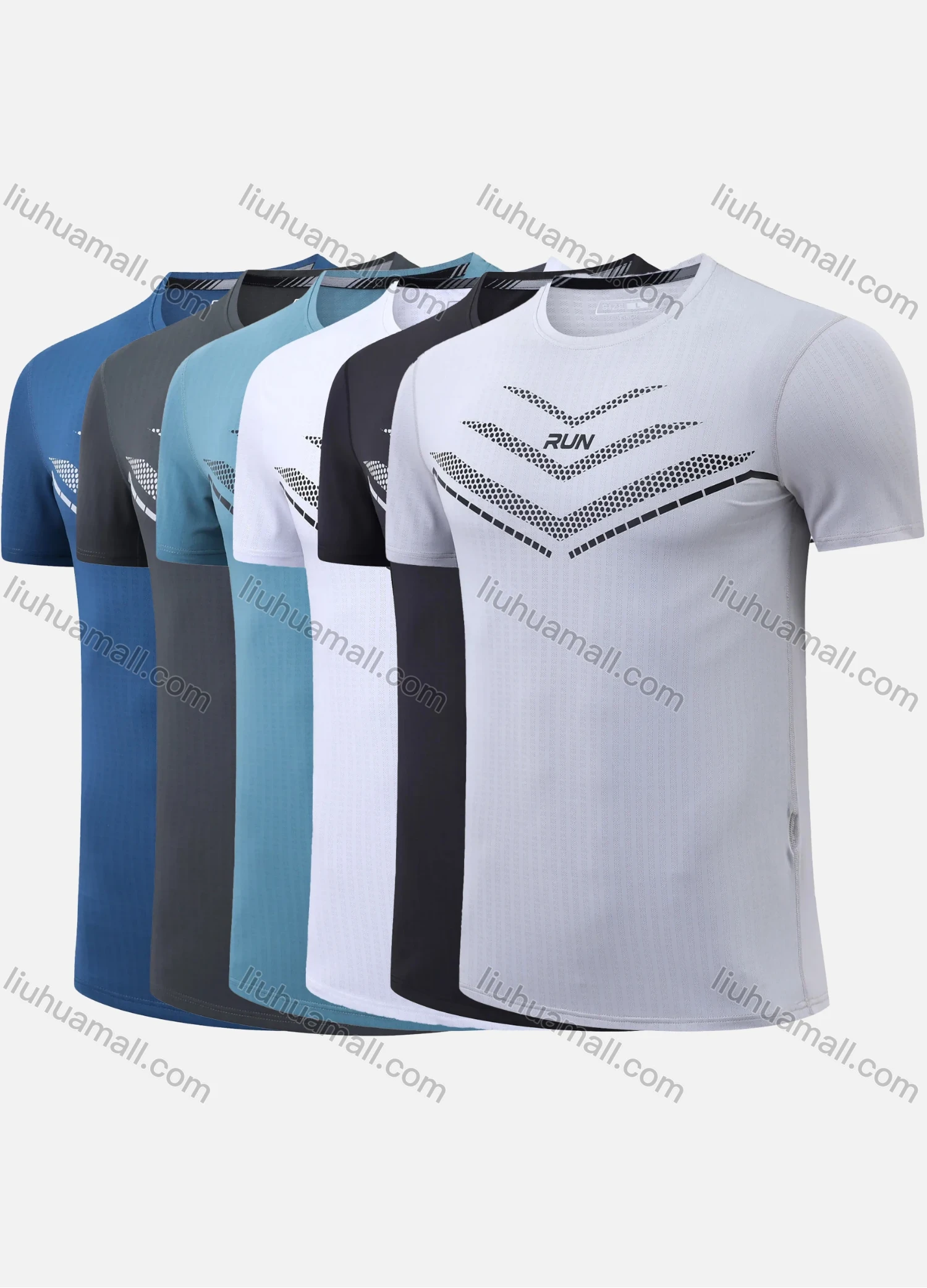 Wholesale Men's Quick Dry Comfy Breathable Letter Training Workout T-Shirt 9803# - Liuhuamall